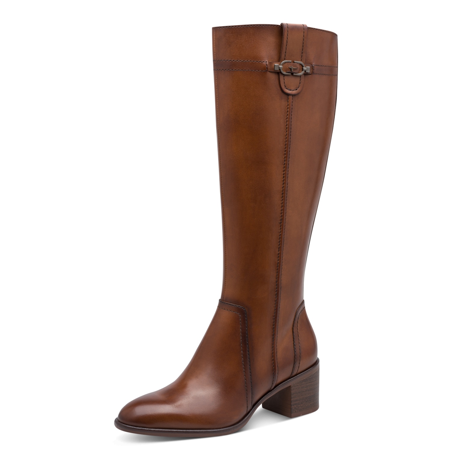 Tamaris Stiefel  Blockabsatz, Langschaftstiefel mit Zierschnalle