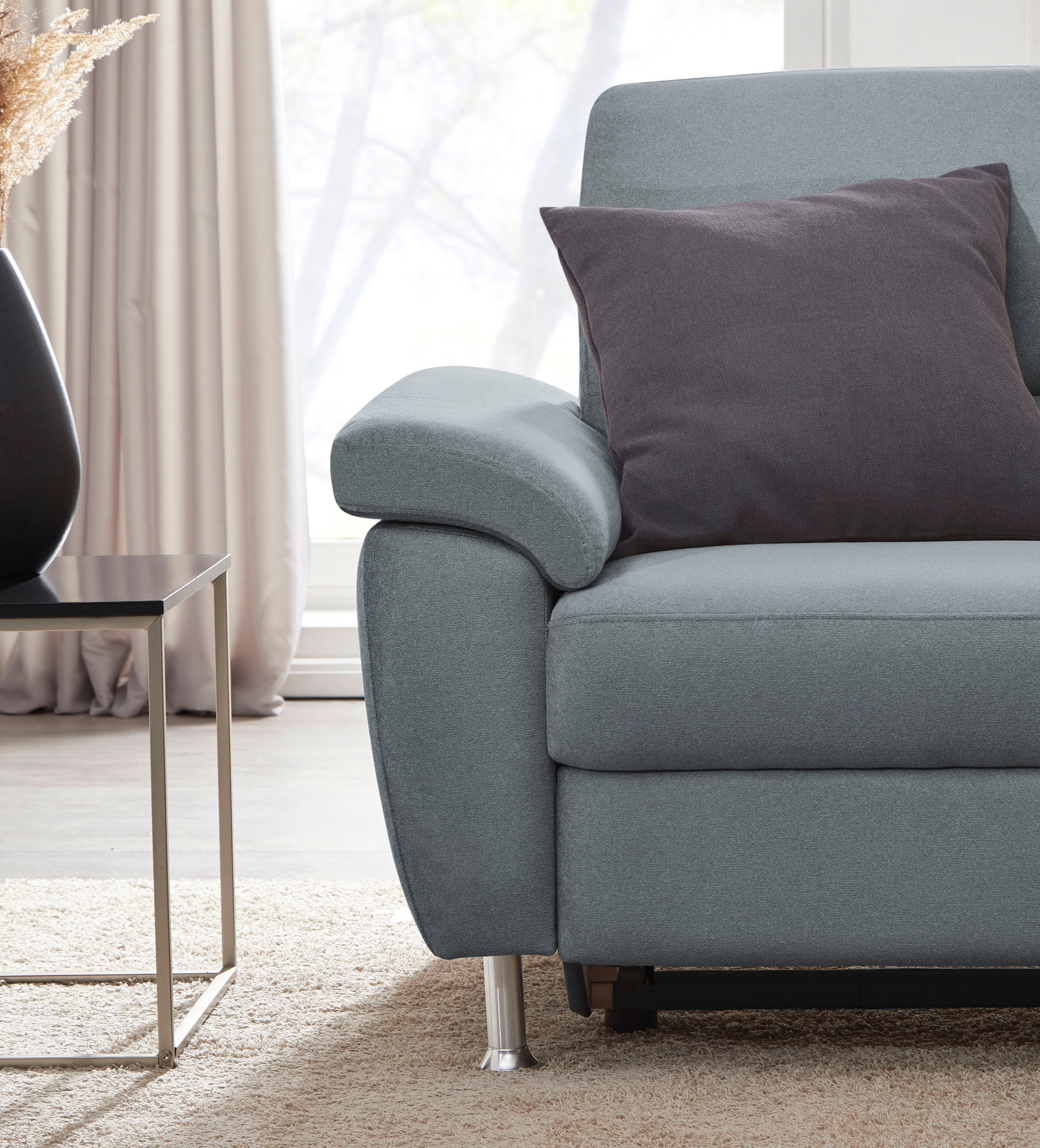 CALIZZA INTERIORS Ecksofa »Onyx L-Form«, Ottomane links oder rechts, wahlweise mit Bettfunktion, Breite 257 cm