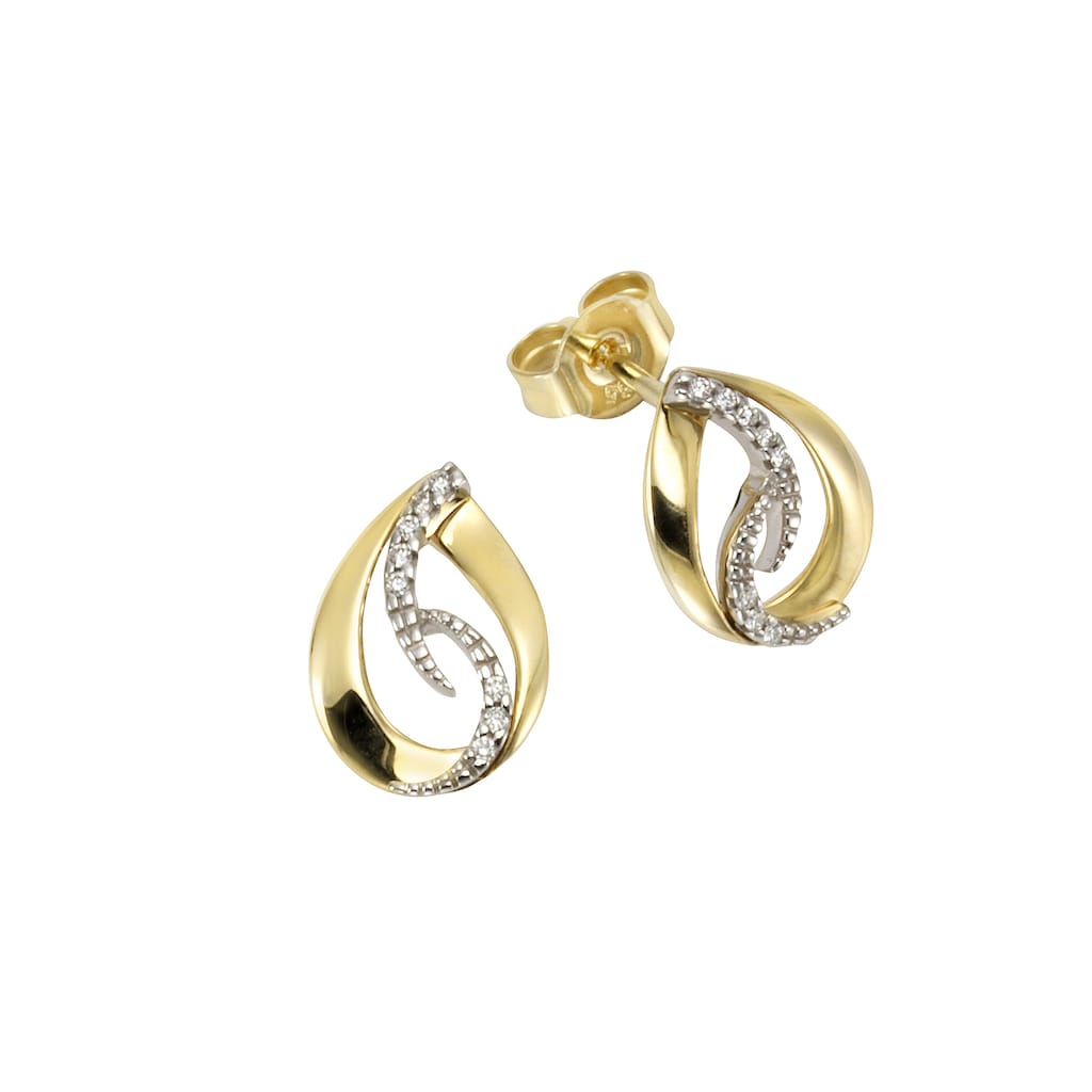 Orolino Paar Ohrstecker »585 Gold zweifarbig 16x Brillanten 0,06ct.«