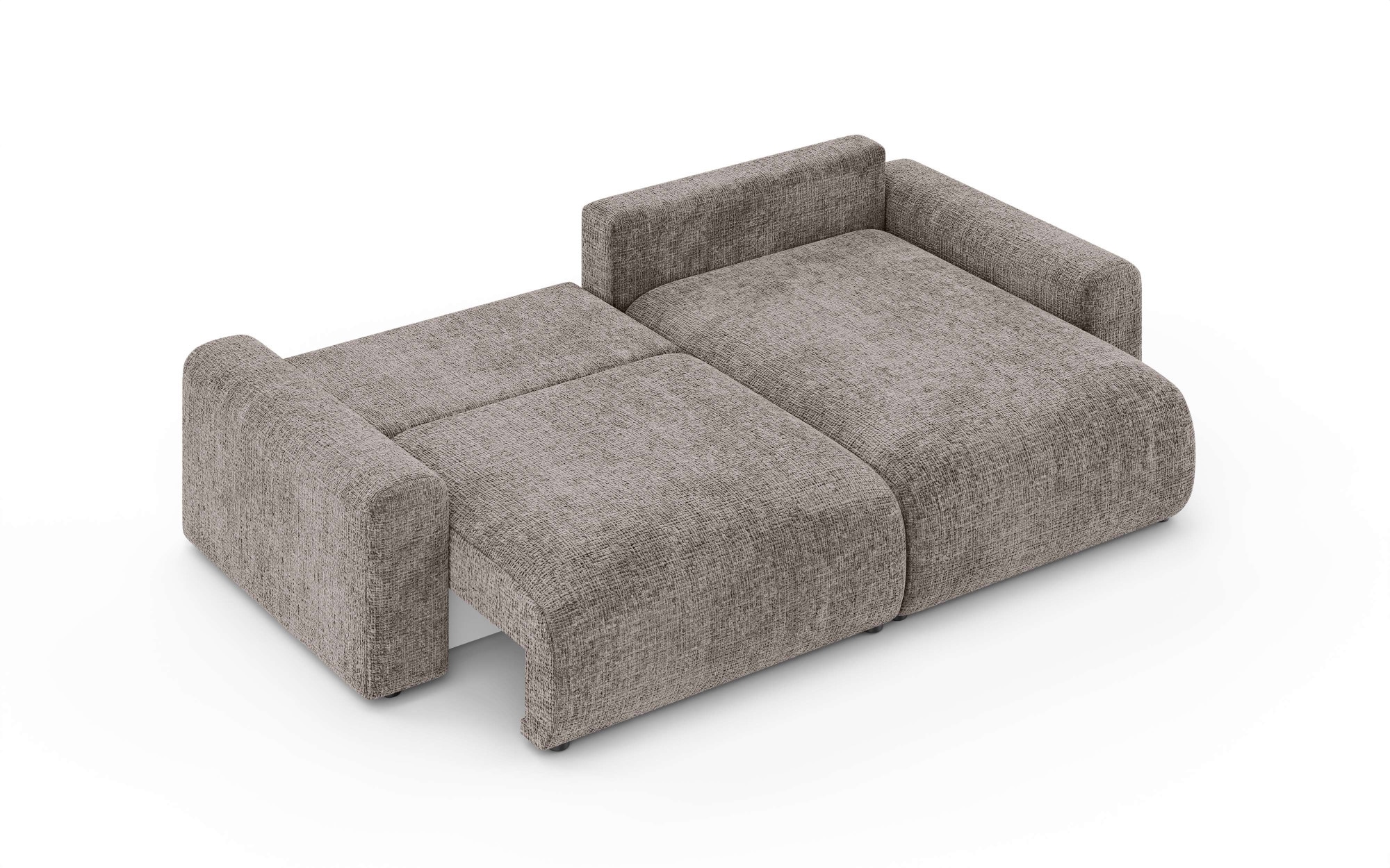 Home affaire Ecksofa »LAKESIDE klein mit Bettfunktion und Bettkasten, B/T/H 235/142/84 cm«, L-Form, Recamiere beidseitig montierbar, mit Wellenunterfederung
