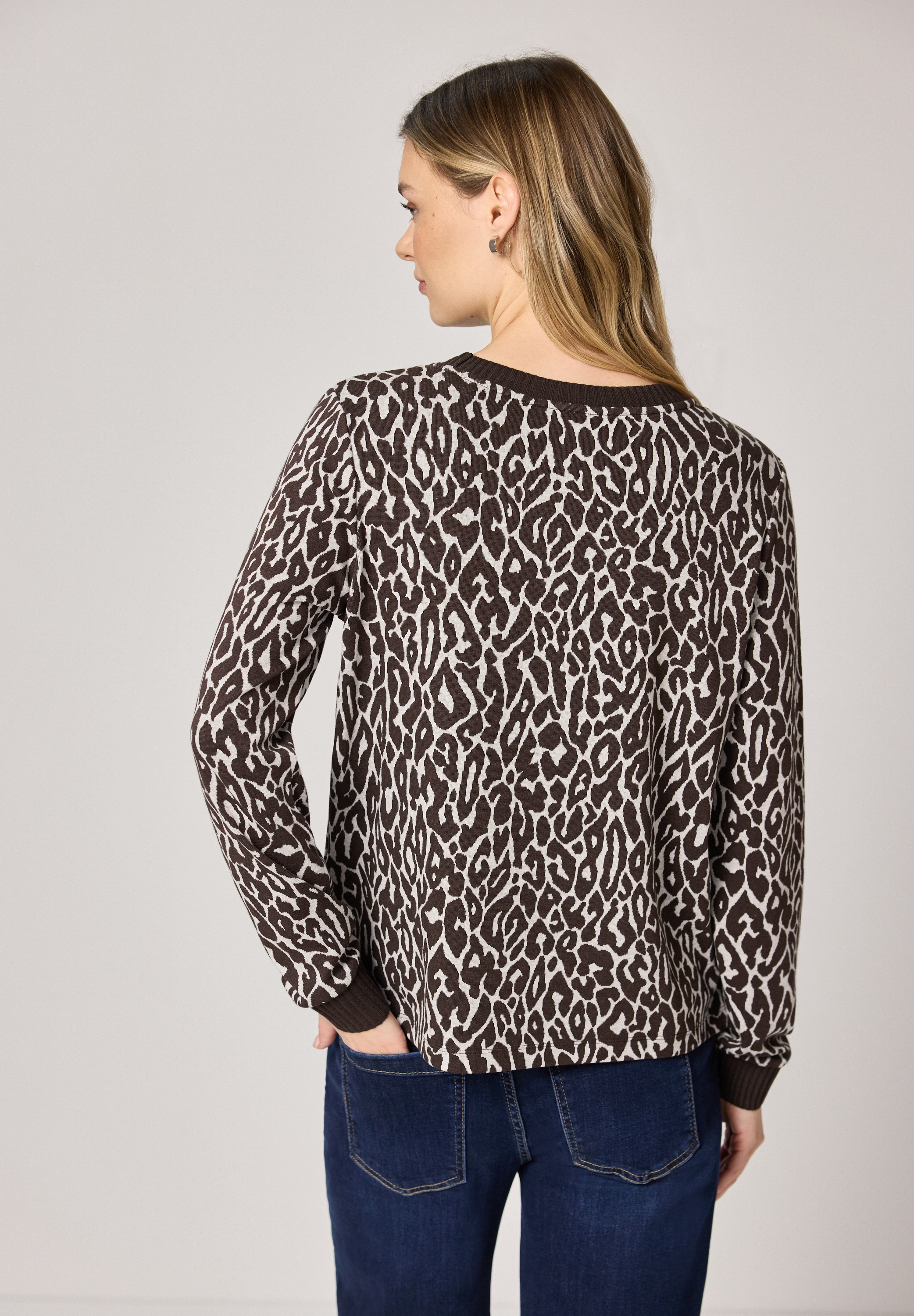 STREET ONE Langarmshirt Jacquard