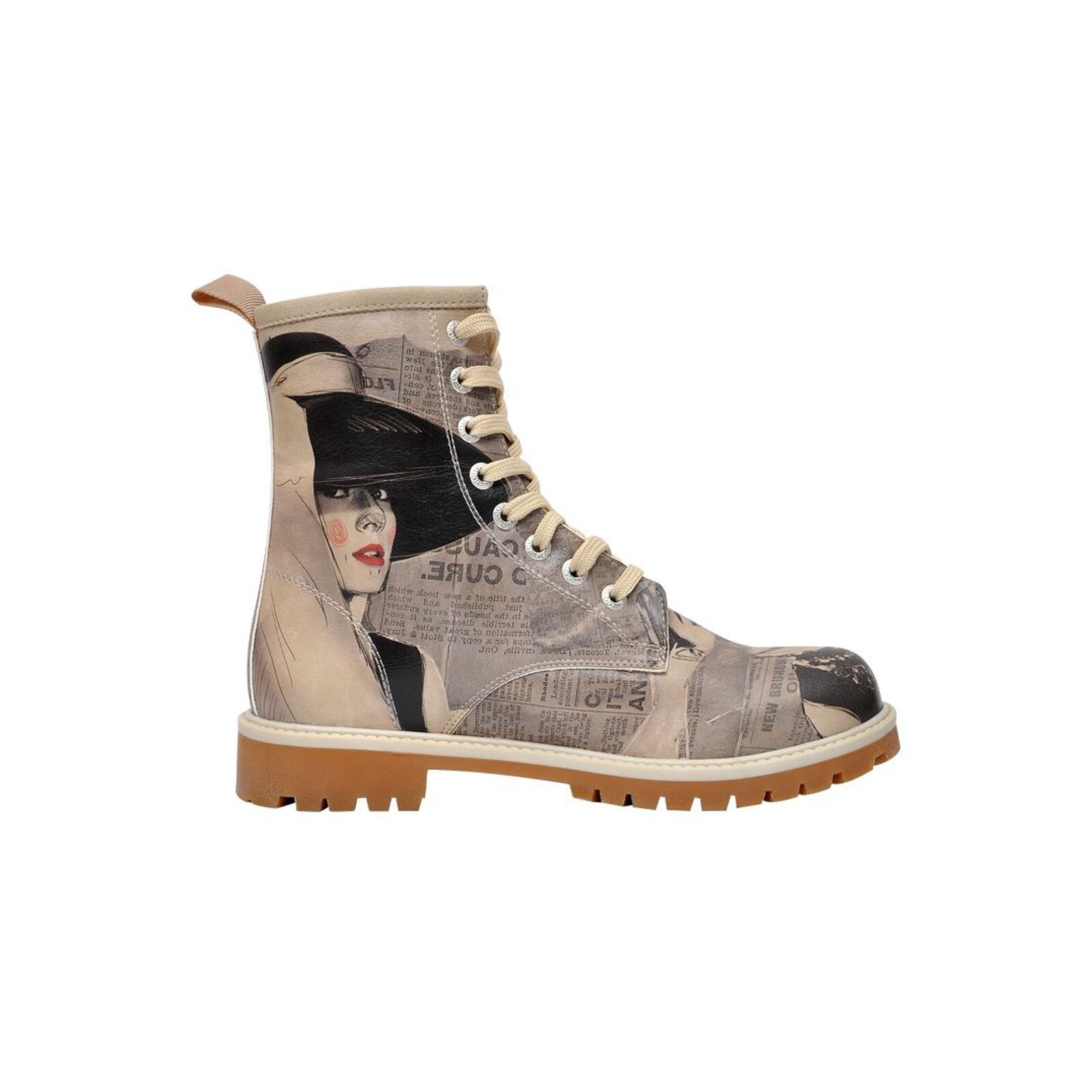 Thumbnail - DOGO Schnürboots "Longe Boots Schnürstiefel Go Back To Being Yourself Damen", Vegan