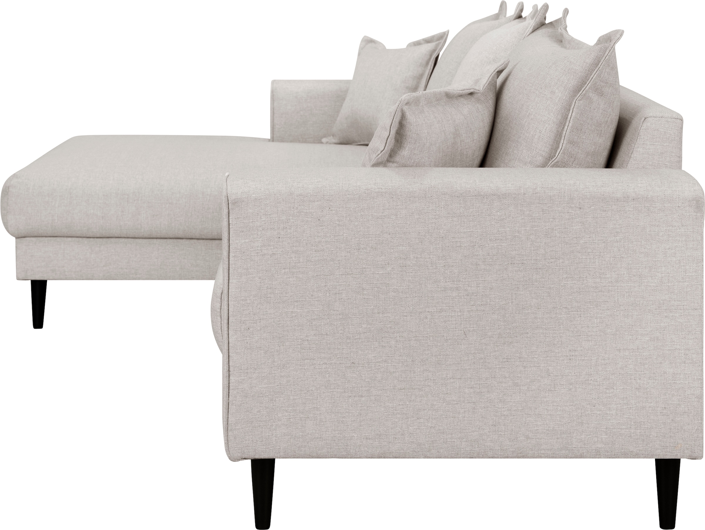 Home affaire Ecksofa »VEYRAS L-Form«, hoher Sitzkomfort, incl. 2 Zierkissen mit Keder, B/T/H: 230/150/76 cm