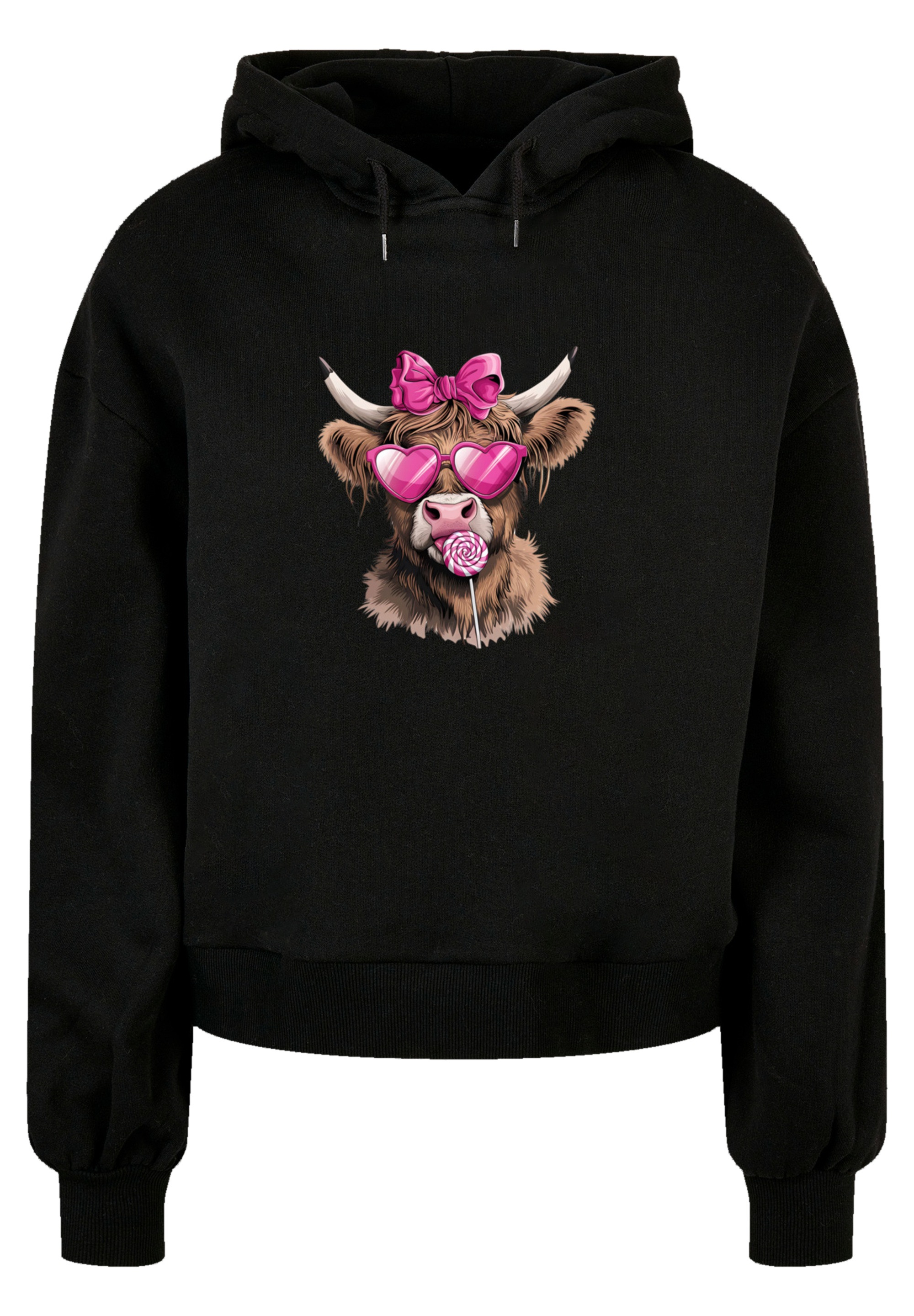 F4NT4STIC Sweatshirt »Highland Cow Valentinstag Sonnenbrille«, Premium Qualität