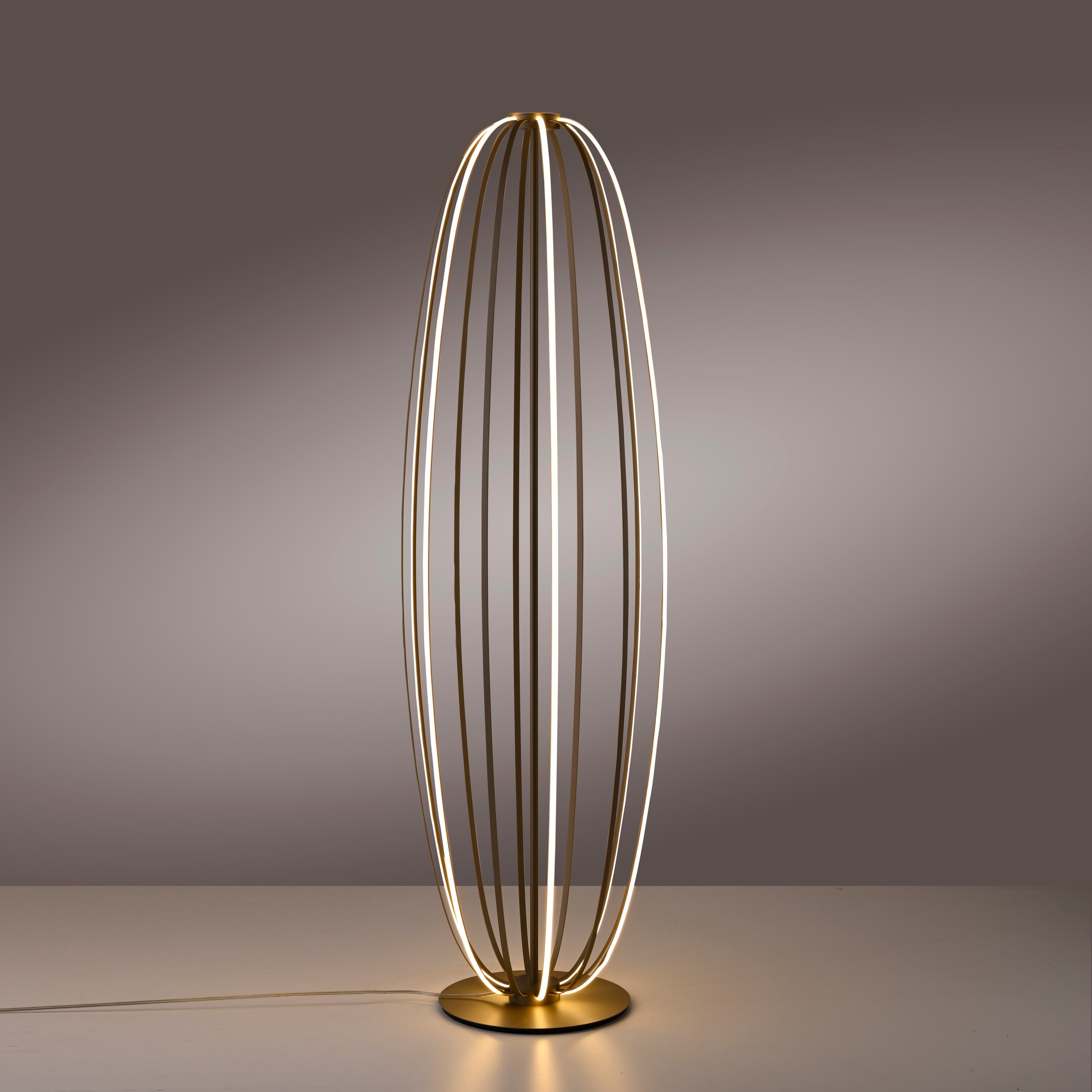 Paul Neuhaus LED Stehlampe »ELVARA« LED-Board 1 Stk. Warmweiß Stufenlos dimmbar über Schnurdimmer, Warmweiße Lichtfarbe (3000K)