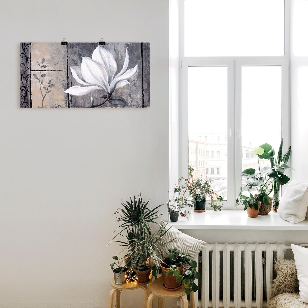 Artland Wandbild »Klassische Magnolie«, Blumen, (1 St.), als Alubild, Outdoorbild, Leinwandbild, Poster, Wandaufkleber