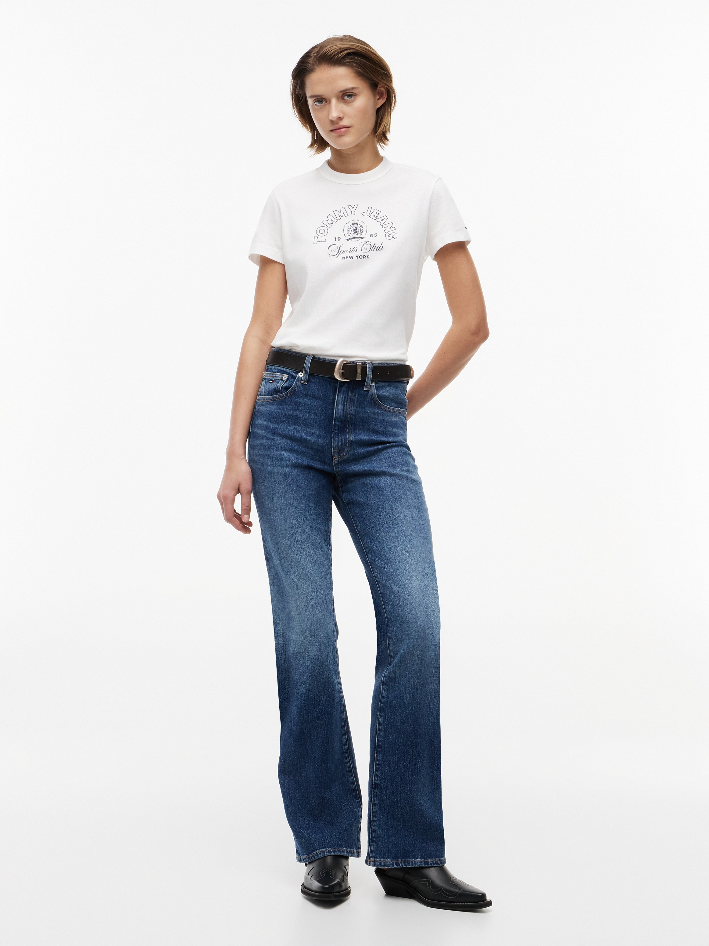 Tommy Jeans Kurzarmshirt »TJW REG HERITAGE LOGO SS TEE« Baumwolle, regular fit