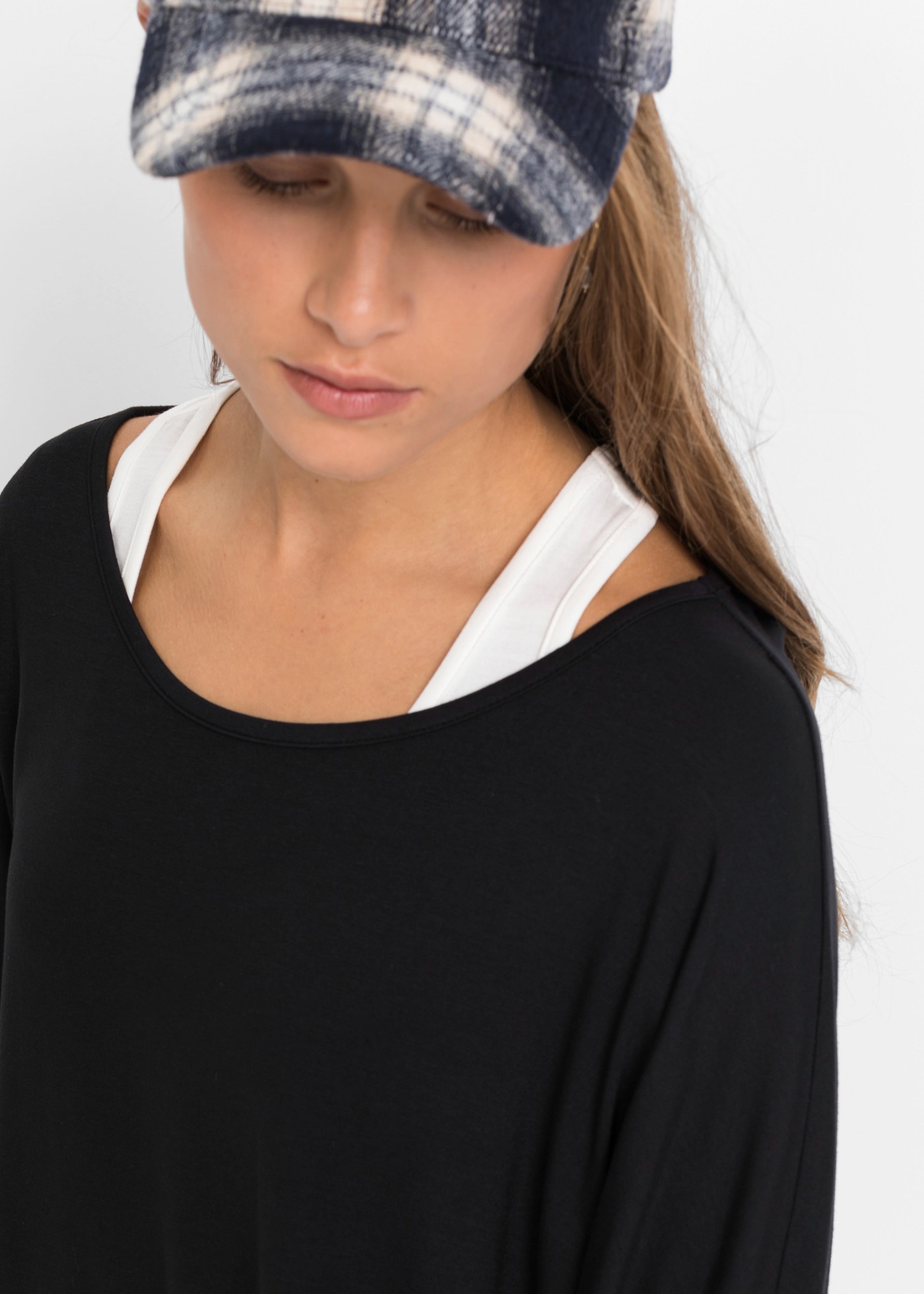 bonprix T-Shirt Set,  2-teiliges Set aus Longshirt und Top, in A-Linie, modisch