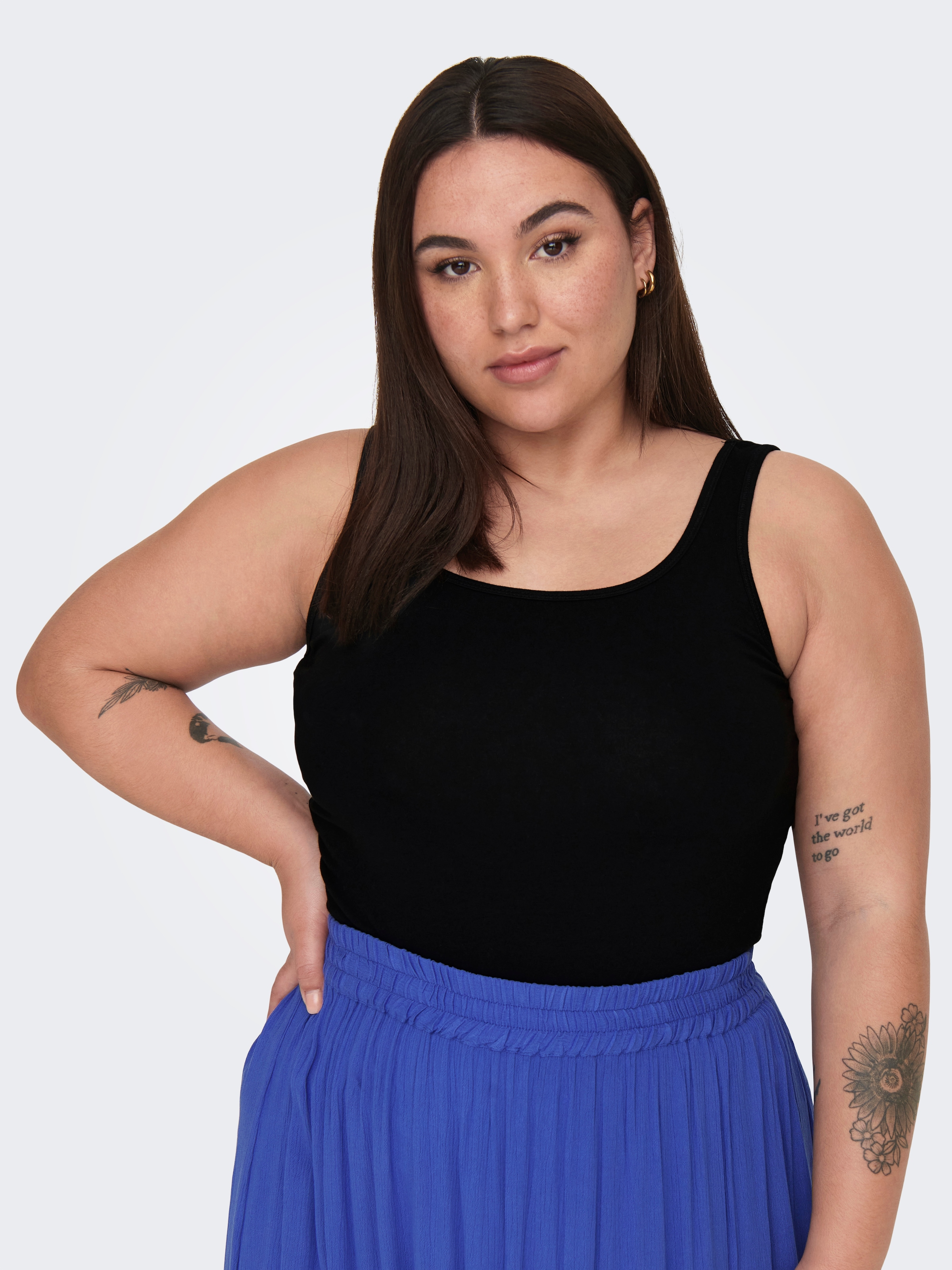 ONLY CARMAKOMA Tanktop »CARTIME TANK TOP 2 PACK« Packung, 2 Stk.