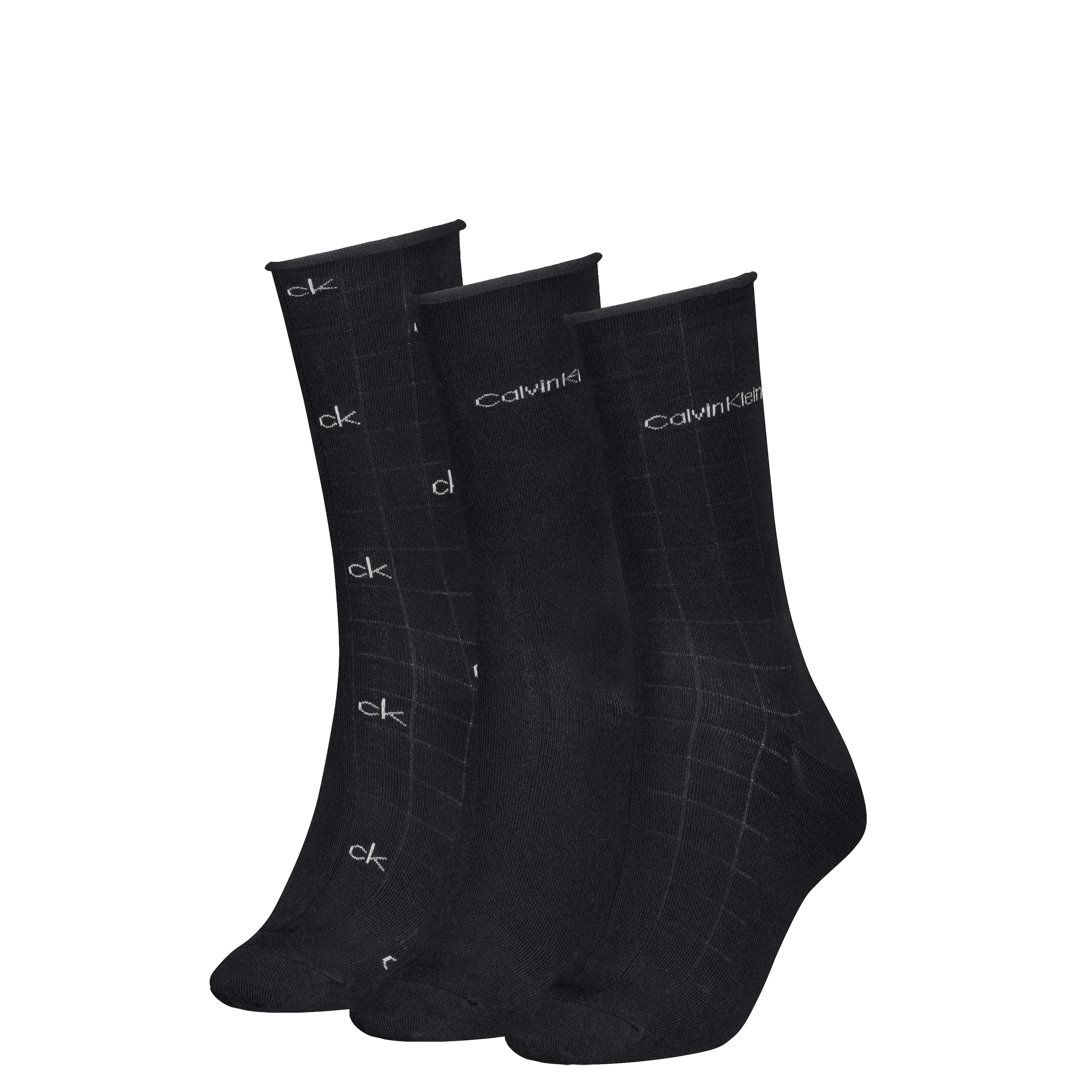 Calvin Klein Socken "CK WOMEN SOCK 3P GIFTBOX GRID AOP", (3er Pack), Gesche günstig online kaufen