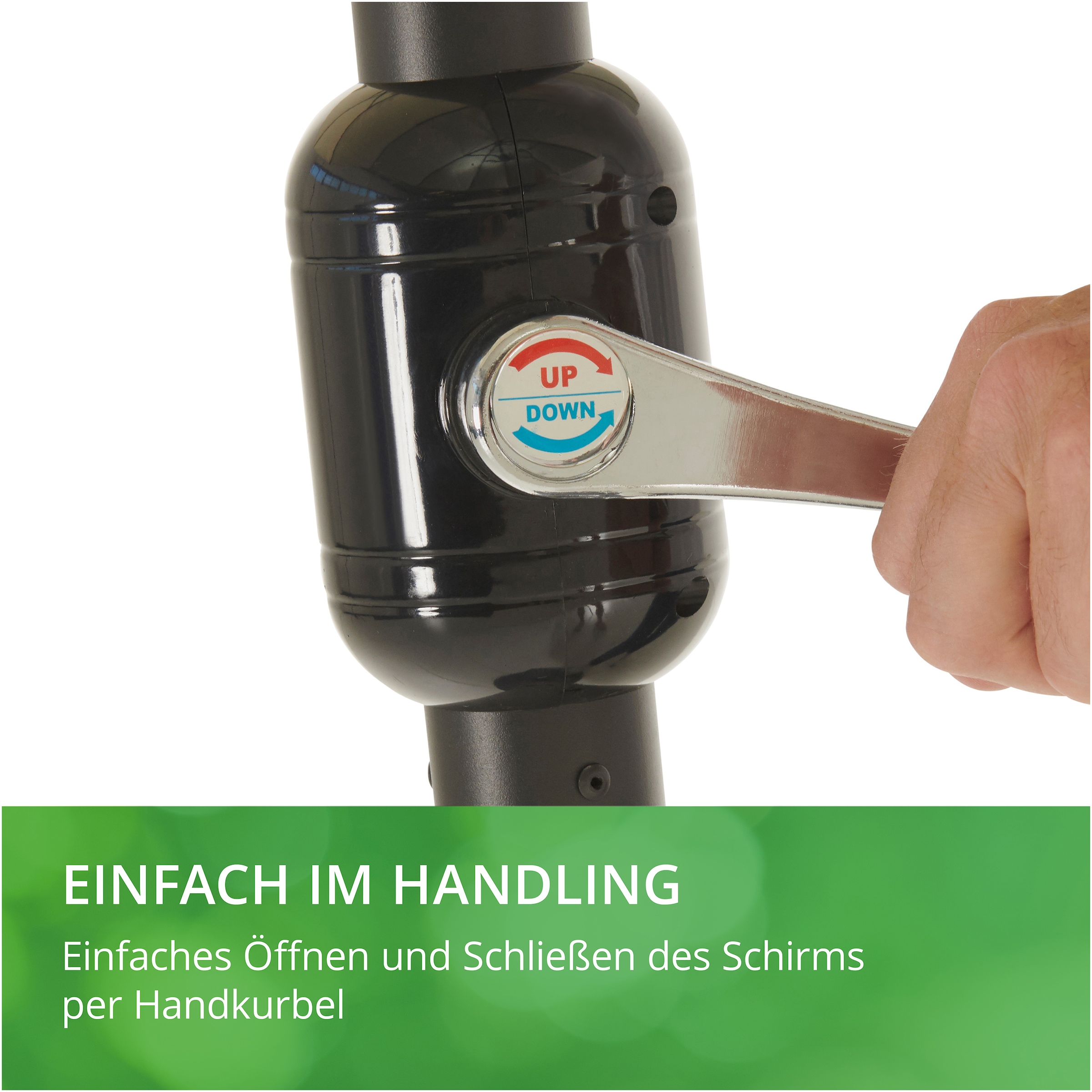 Leco Sonnenschirm »Oval-Schirm "DAS ORIGINAL" 4,6x2,7 m«, Aluminium-/Stahlrohrgestell