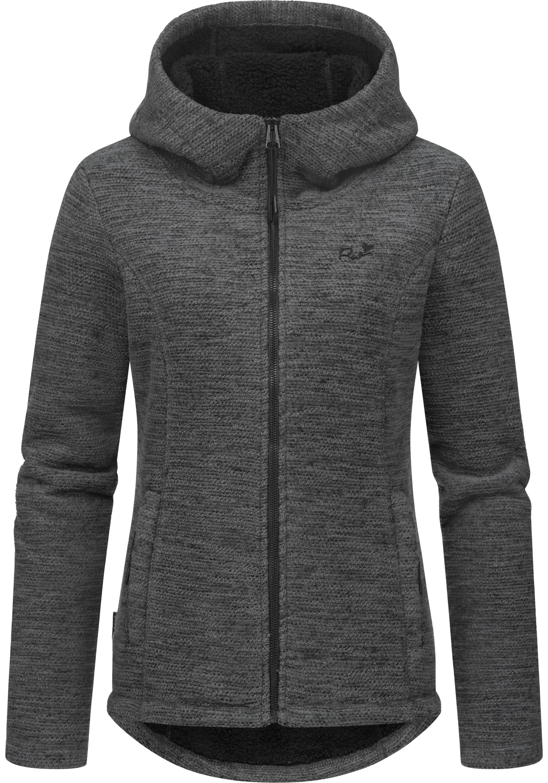 Ragwear Kapuzenstrickjacke »Lyshka Melange«, Kuschelige Kapuzenjacke in Strick-Optik