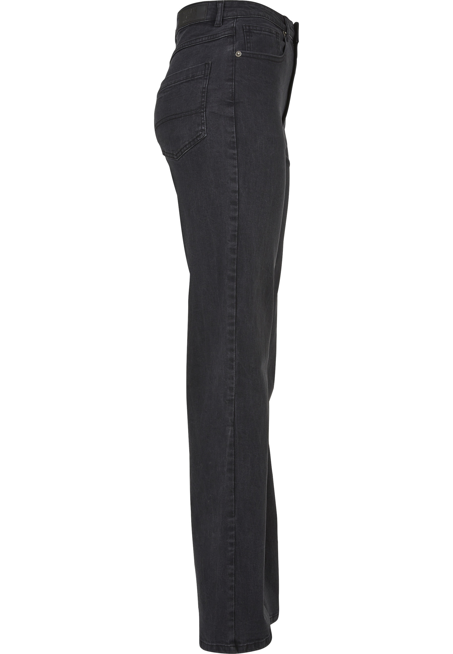 URBAN CLASSICS High-waist-Jeans »Urban Classics Damen Ladies Highwaist Straight Slit Denim Pants« 1 Stk.