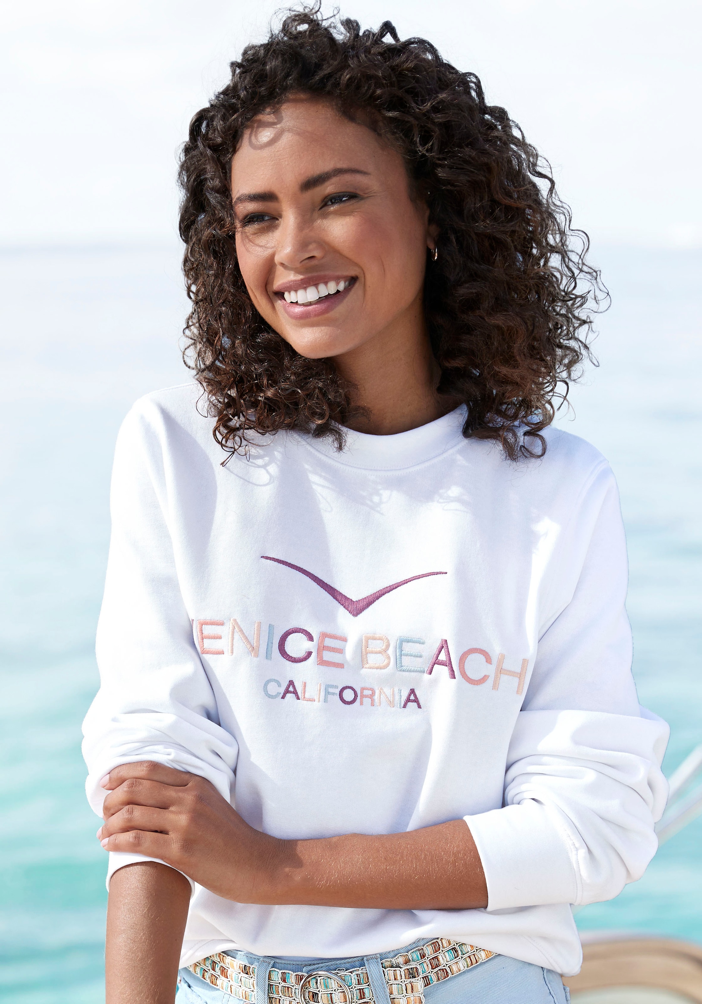 Sweatshirt, mit großer Logostickerei, sportlich-casual