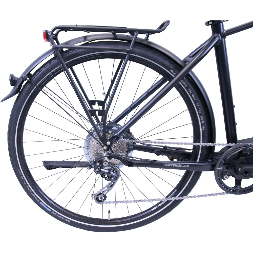 HAWK Bikes E-Bike »eTrekking Integrated Gent STEPS«, 9 Gang, Shimano, Alivio 9-Gang, Mittelmotor 250 W