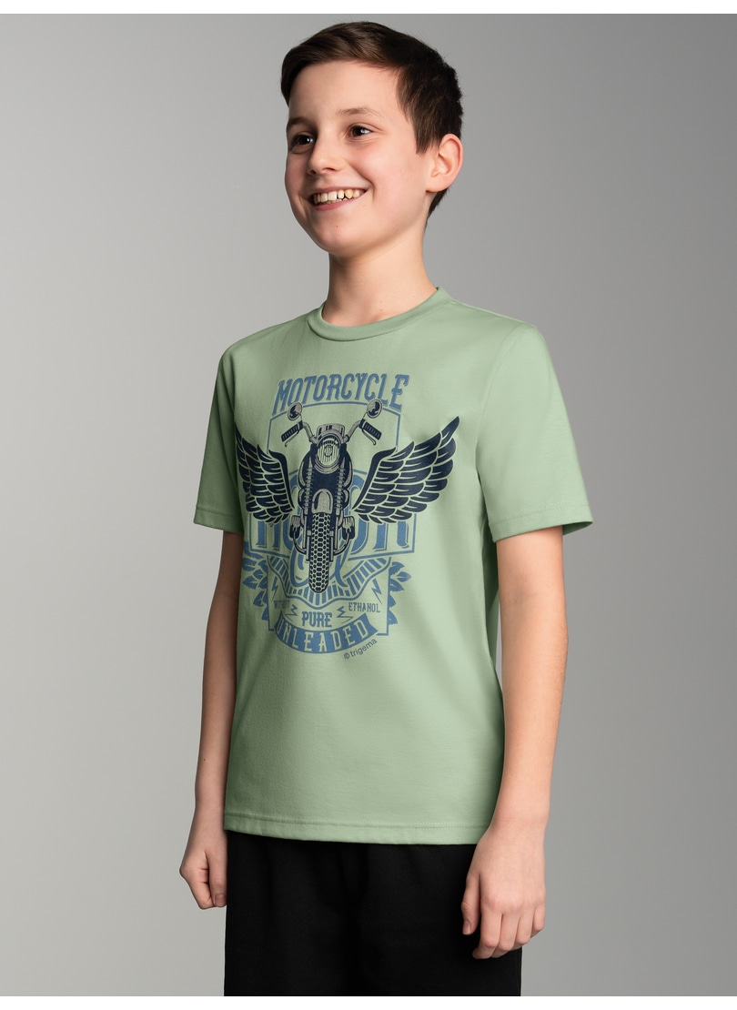 Trigema T-Shirt »TRIGEMA T-Shirt mit großem Motorrad-Printmotiv«, (1 tlg.)