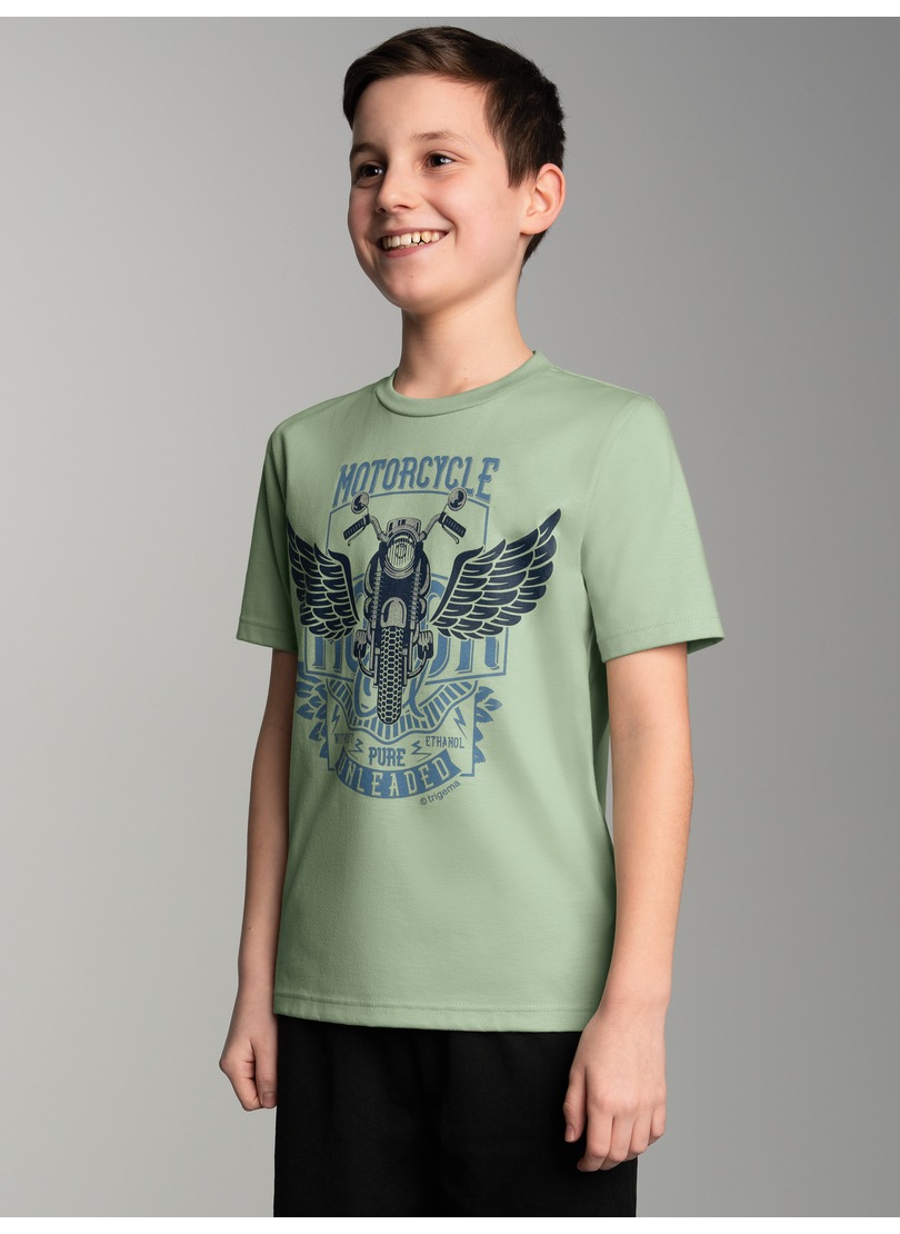 Thumbnail - Trigema T-Shirt "TRIGEMA T-Shirt mit großem Motorrad-Printmotiv" 1 Stk. tlg.