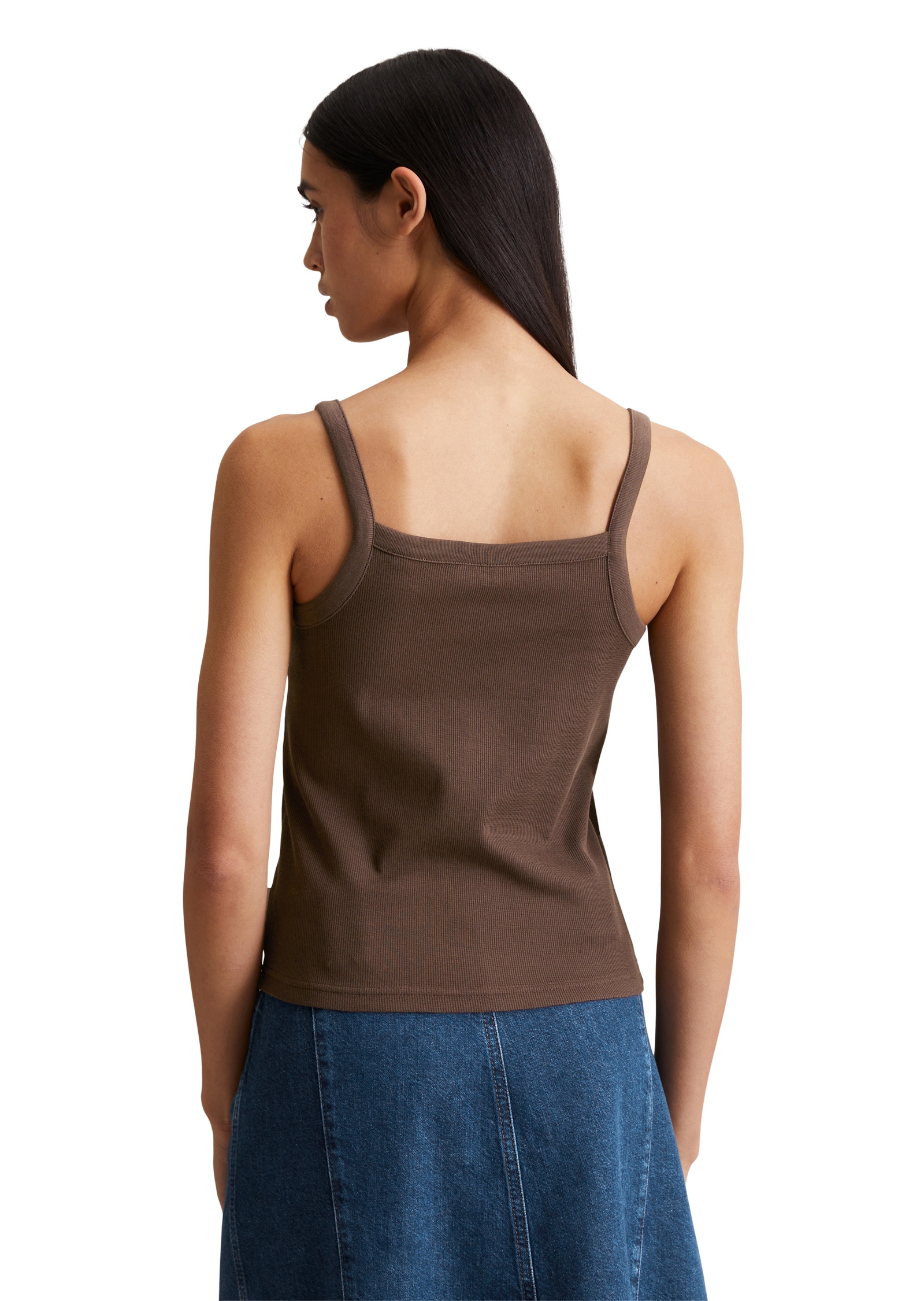 Marc O'Polo DENIM T-Shirt »aus gerippter Bio-Baumwolle«