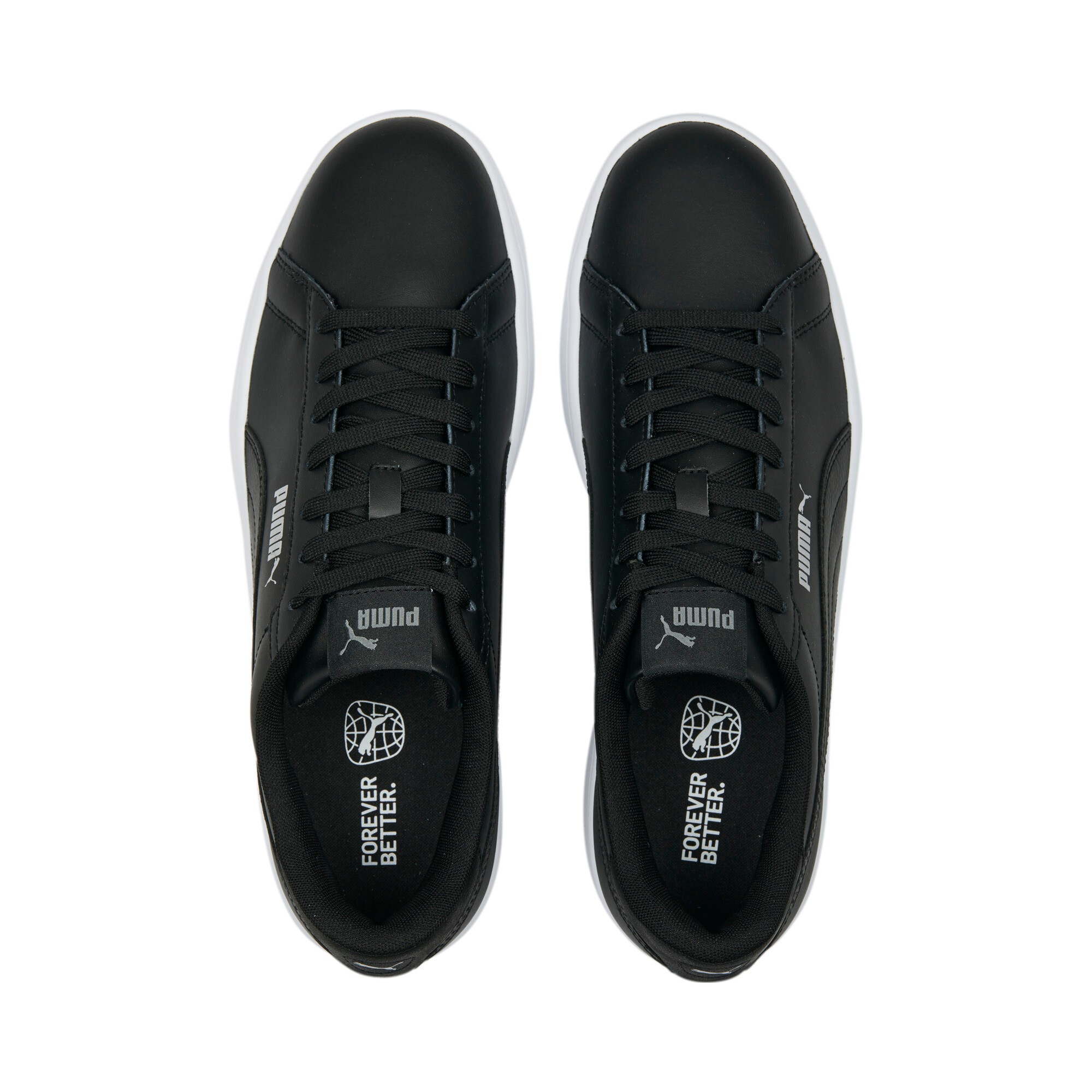 Sneaker PUMA "SMASH 3.0 L", Damen, Gr. 39, schwarz (puma schwarz, puma schwarz, puma weiß), Leder, unifarben, Schuhe Sneaker, mit sportlicher Optik, mit leicht profilierter Gummilaufsohle 6