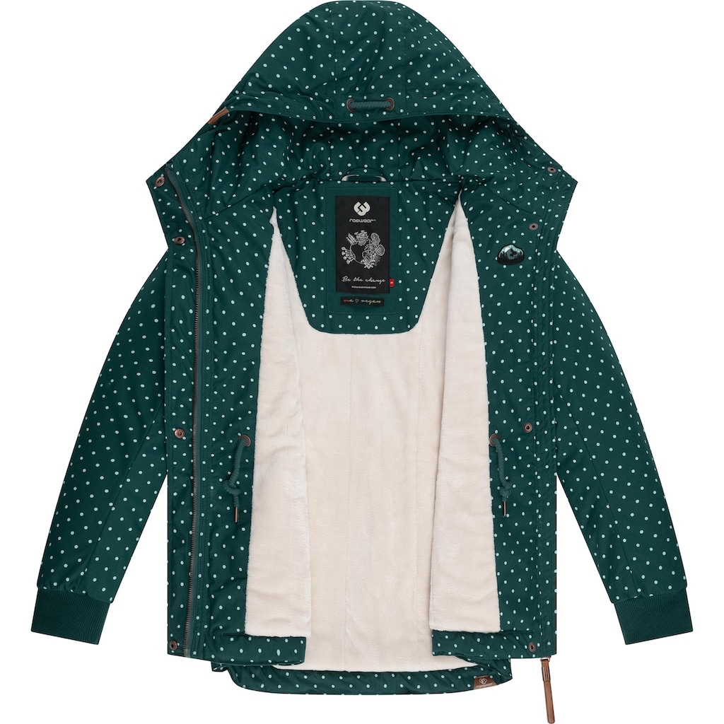 Ragwear Winterjacke »Danka Dots Intl.«, mit Kapuze