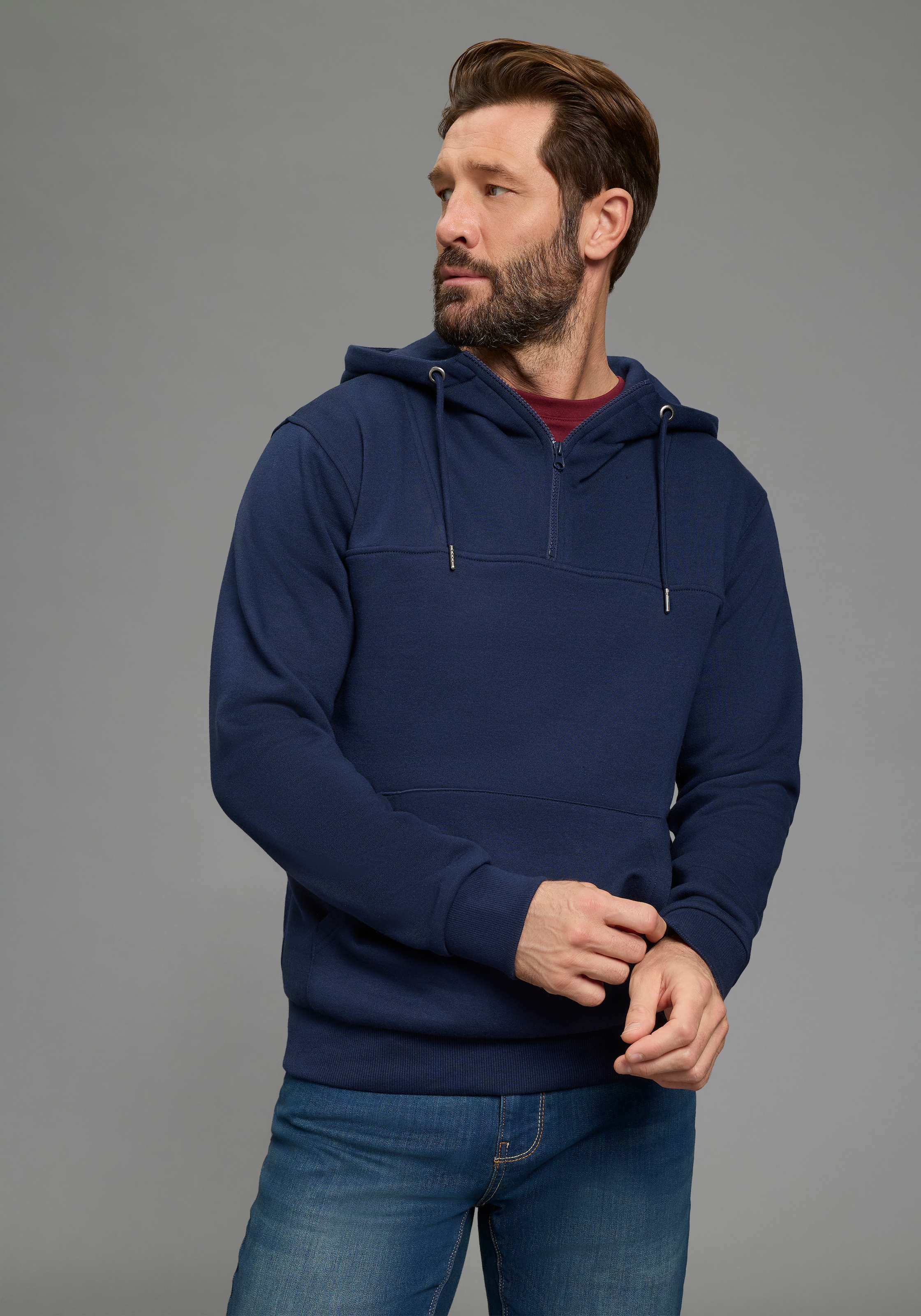 H.I.S Kapuzensweatshirt, mit Kapuze und Kordelzug, mit Reißverschluss, Regu günstig online kaufen