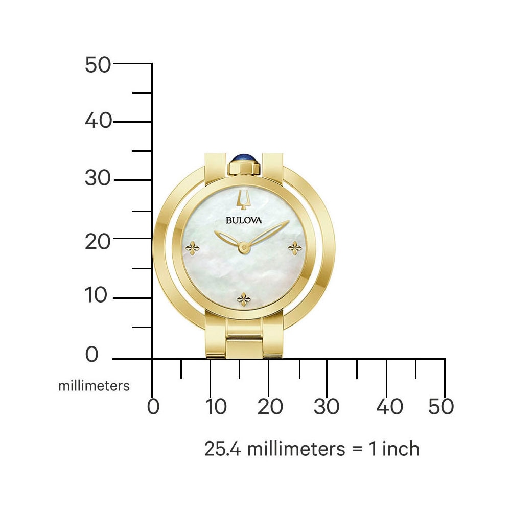 Bulova Quarzuhr »Rubaiyat«, Armbanduhr, Damenuhr, Edelstahlarmband, analog