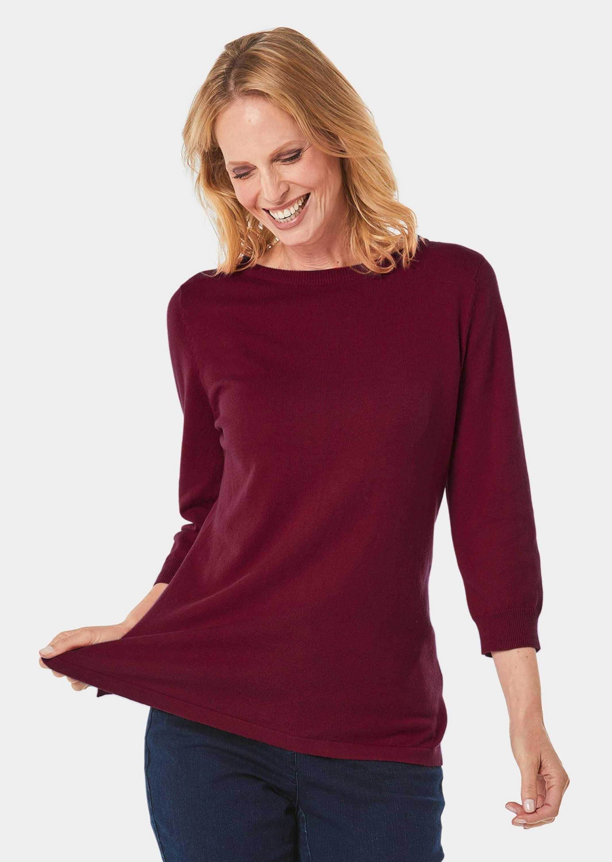 GOLDNER Strickpullover »Kurzgröße Pullover aus hochwertigem Garn«