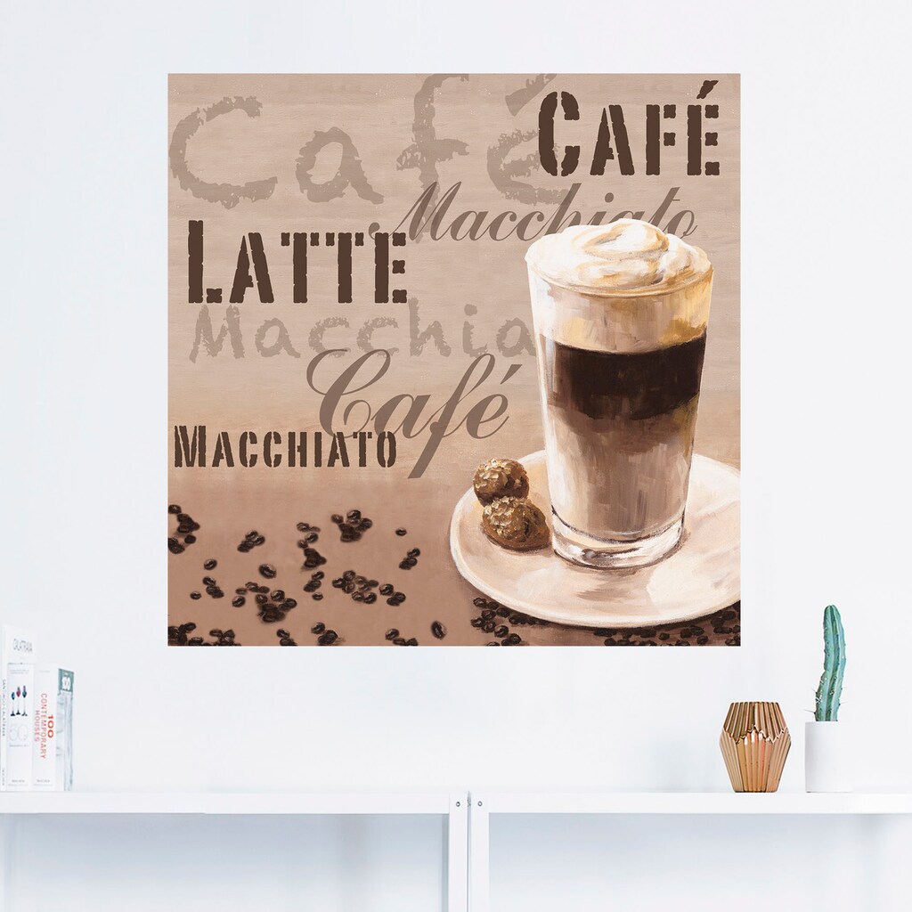 Artland Wandbild »Kaffee - Latte Macchiato«, Getränke, (1 St.)