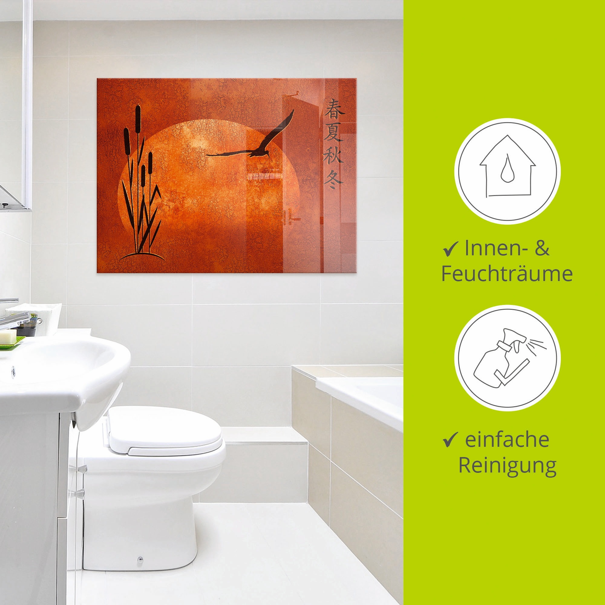 Artland Glasbild »Asiatische Jahreszeiten«, Zen, (1 St.), in verschiedenen Größen
