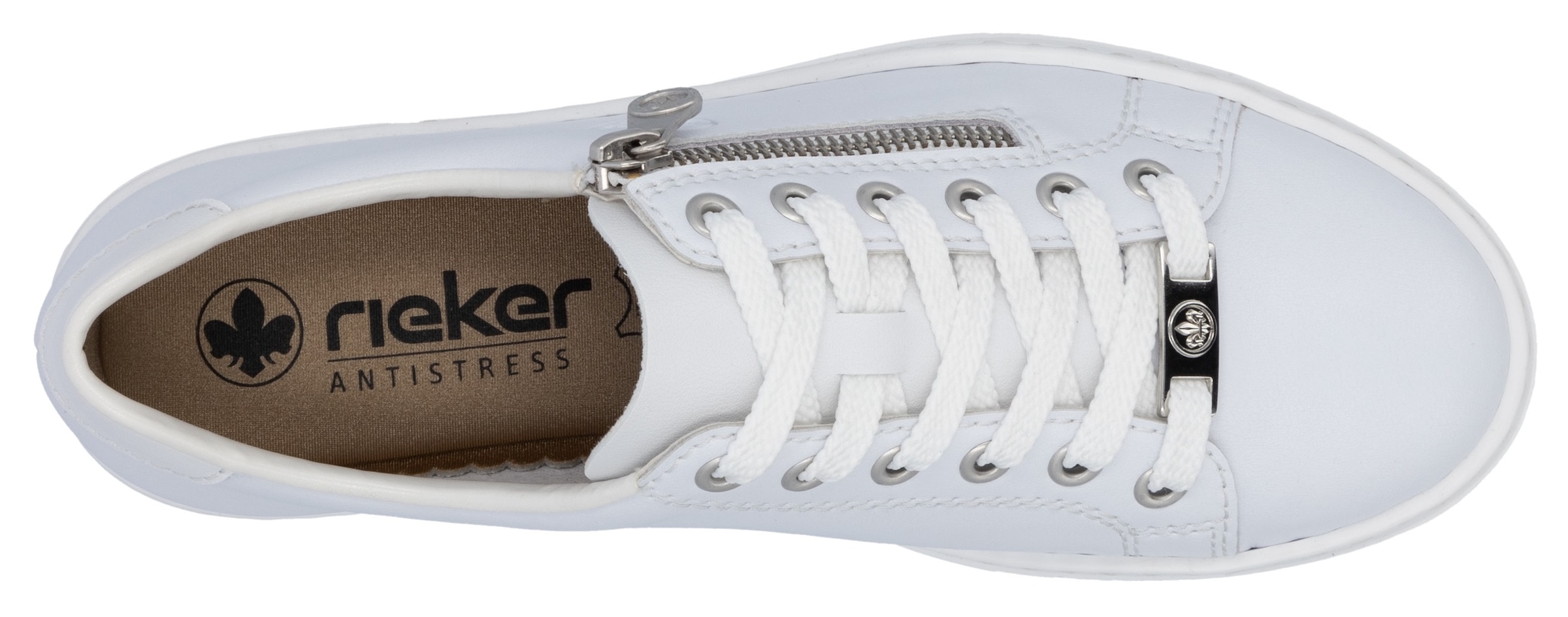 Rieker Sneaker, mit Memosoft-Innensohle, Freizeitschuh, Halbschuh, Schnürschuh