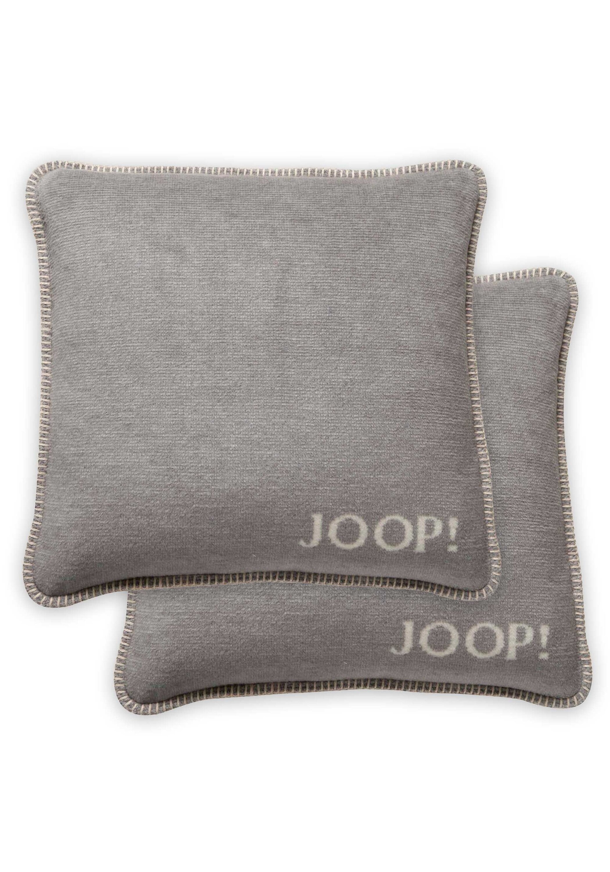 Dekokissen JOOP, B:50cm, grau, Obermaterial: 58% Baumwolle CO. 35% Polyacryl PAN. 7% Polyester PES., Dekokissen_Sitzkissen_Kissenhüllen, "Kissenhülle