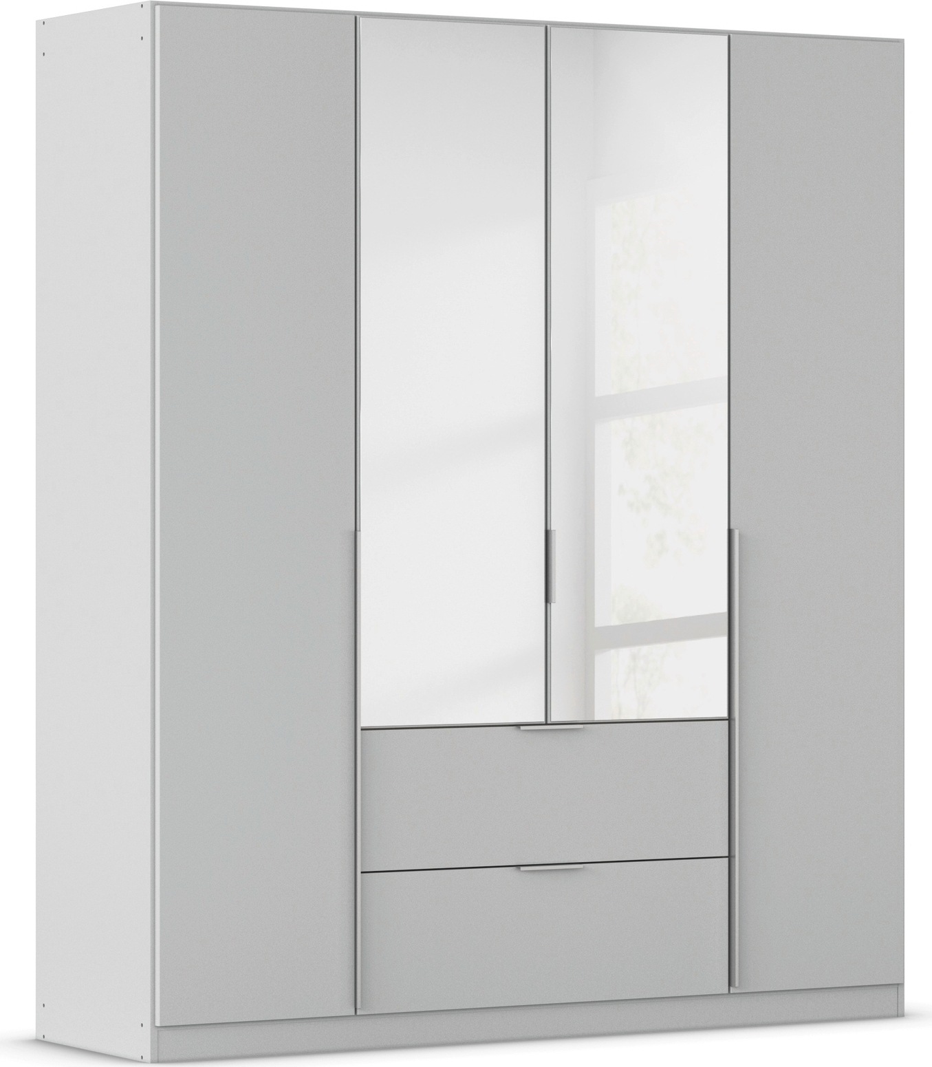 OTTO home Drehtürenschrank "Kleiderschrank Schrank Garderobe AGORDO mit Dekor- oder Hochglanzfront" in zwei Griff-Farben, Breiten 91-360 cm, mit Außenschubkästen, in 7 Breiten und 2 Höhen MADE IN GERMANY