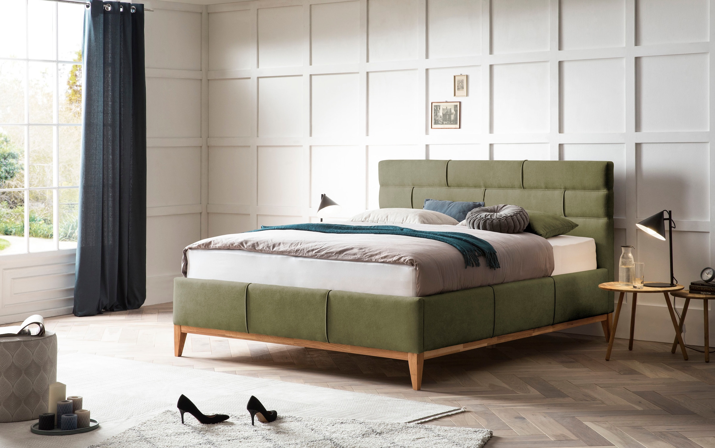 Home affaire Polsterbett "Balaine" mit Lattenrost, Bettkasten, auch mit 7-Z günstig online kaufen