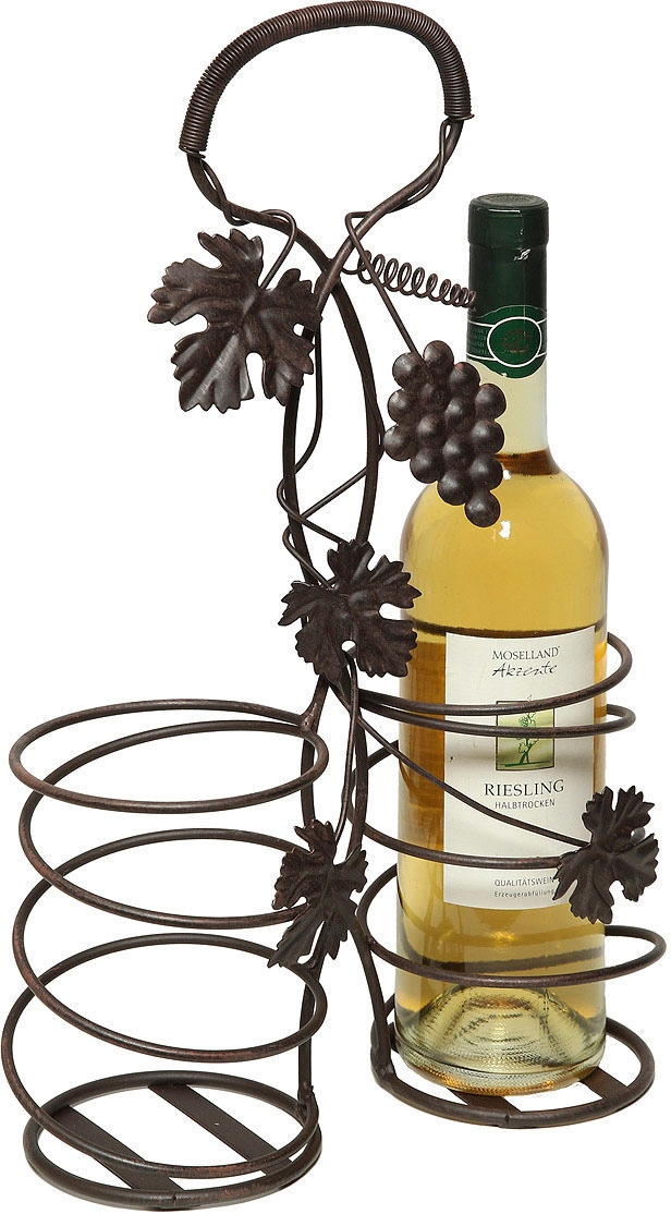 Ambiente Haus Flaschenhalter "2er Flaschenträger, Antikbraun (H) 41 cm" günstig online kaufen