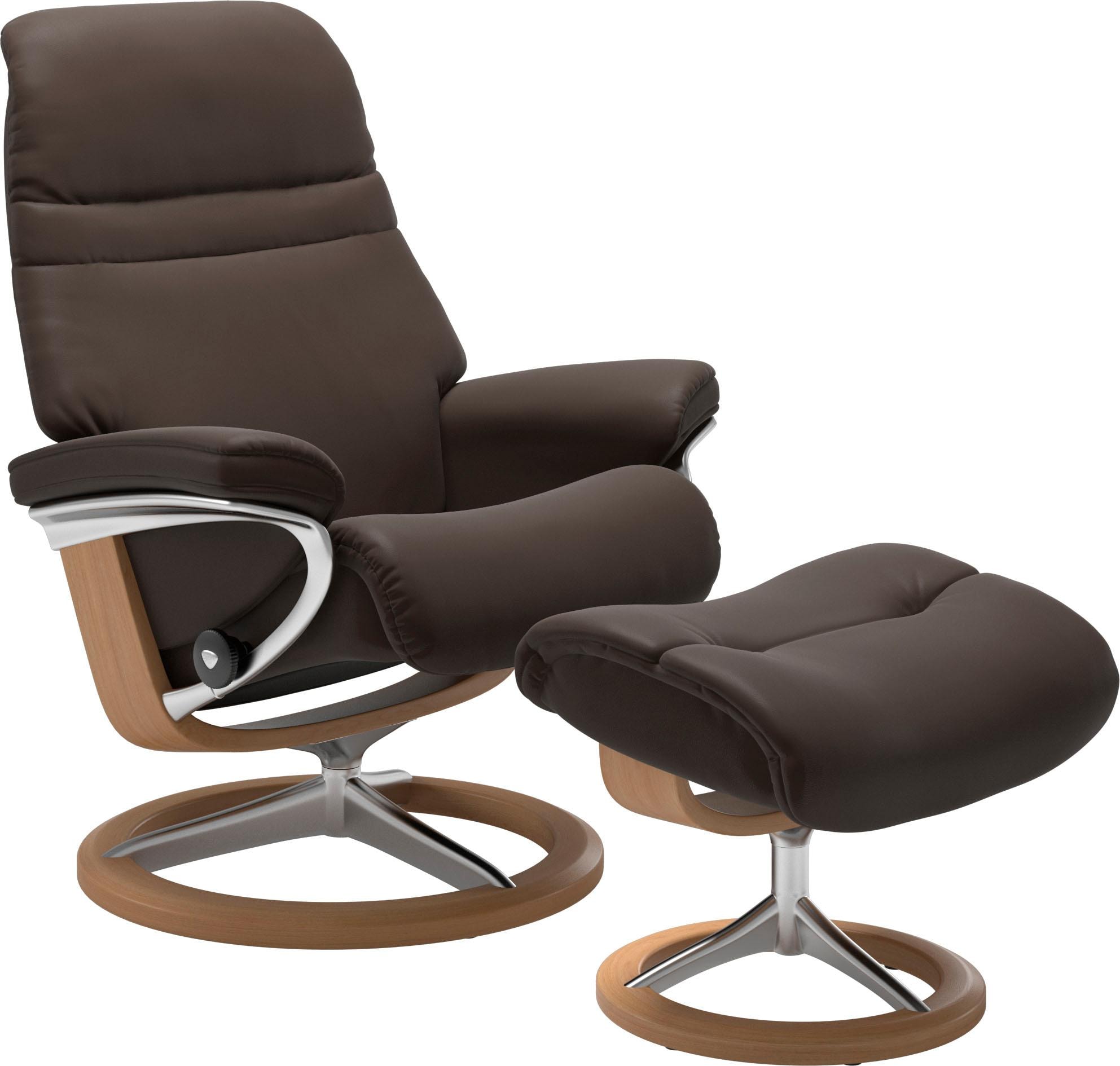 Stressless Relaxsessel "Sunrise" mit Signature Base, Größe M, Gestell Eiche, in 2 Bezugsqualitäten lieferbar