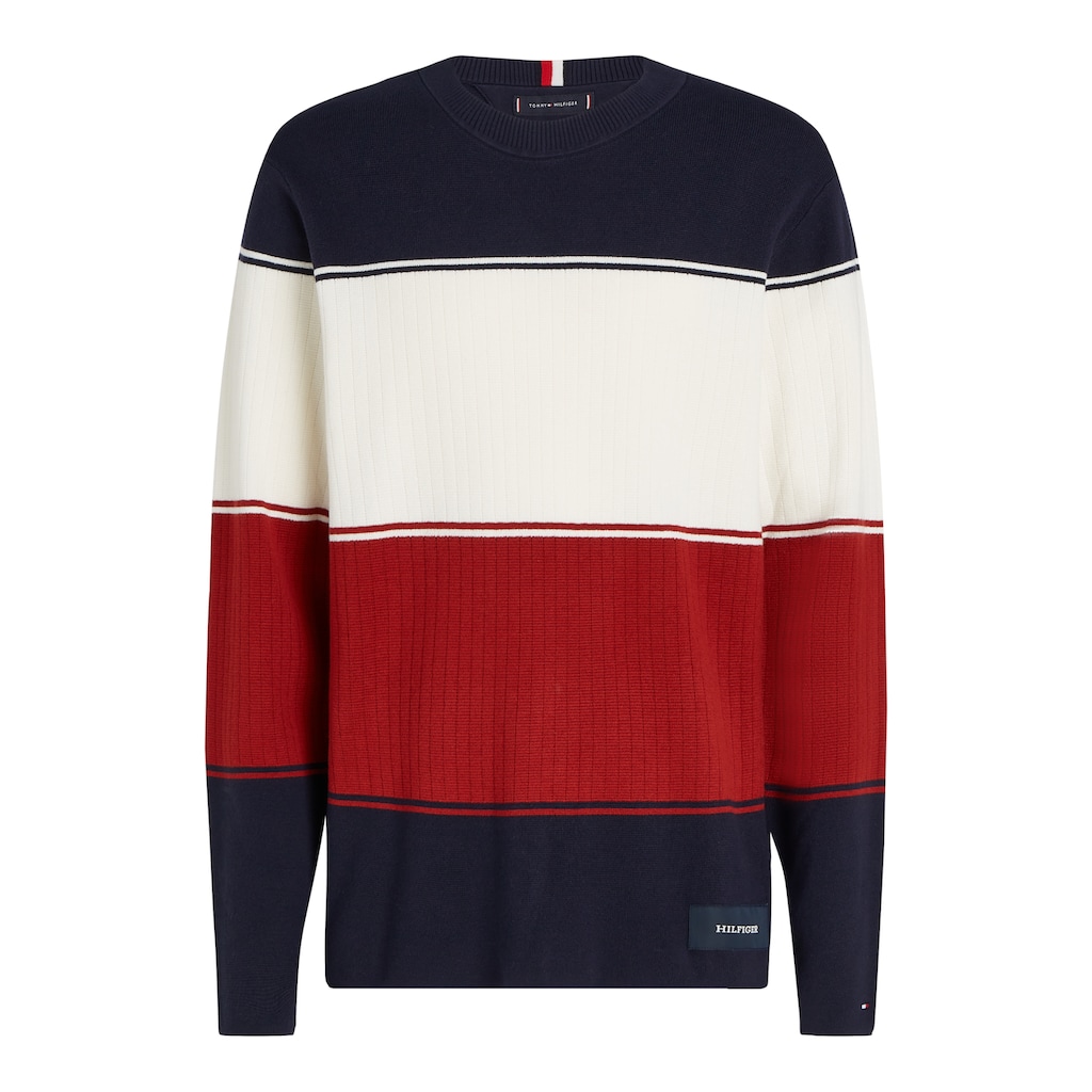 Tommy Hilfiger Rundhalspullover »MILANO COLOURBLOCK CREW NECK«