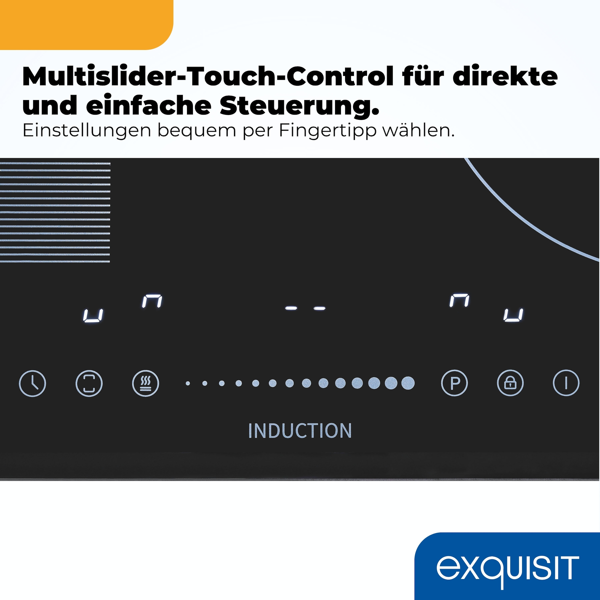 exquisit Induktions-Kochfeld »EKI600-B-490« Brücken-, Stop&Go- und Warmhaltefunktion für flexibles Kochen