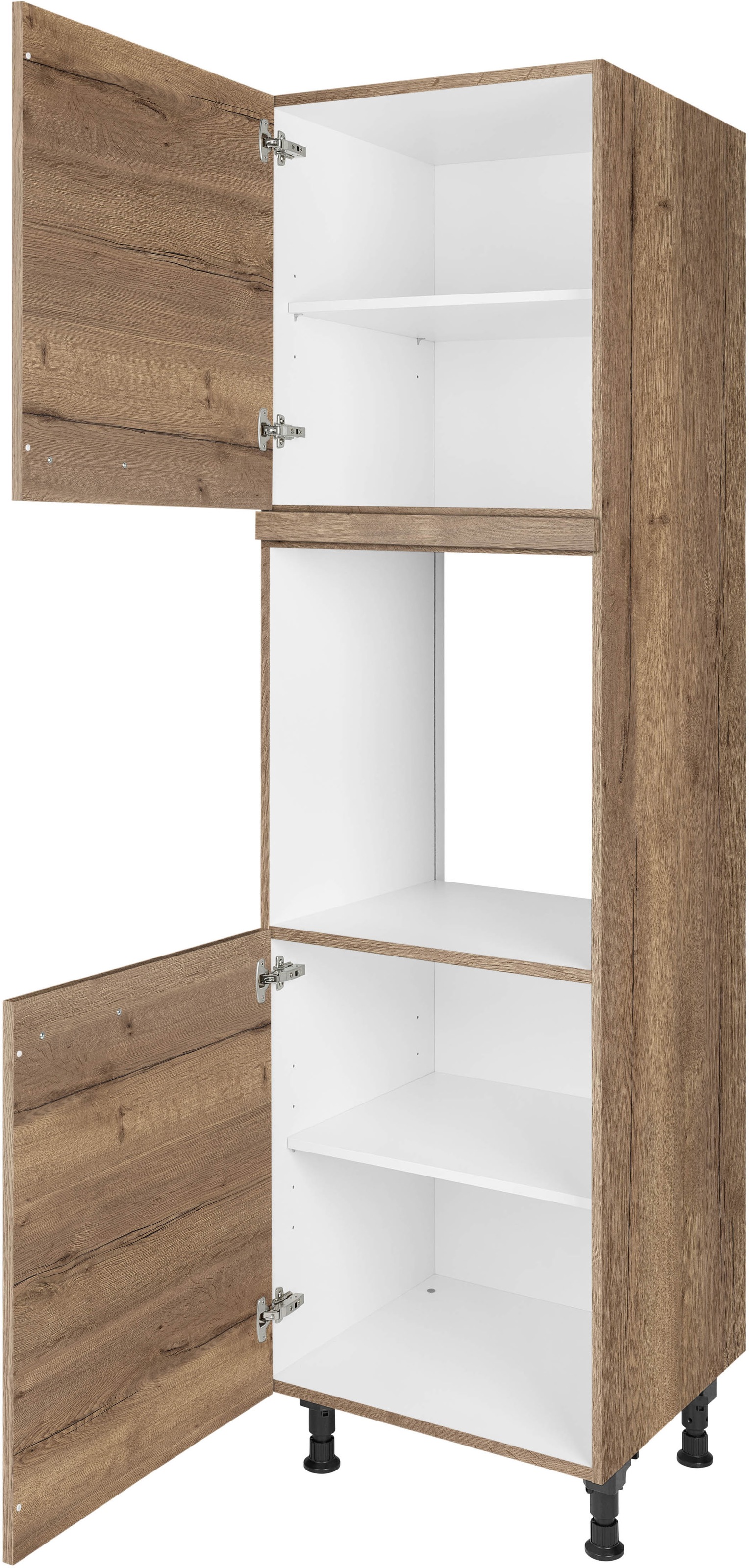 nobilia® Herdumbauschrank »"Structura", Ausrichtung wählbar, mit zwei zusätzlichen Türen,« vormontiert, Breite/Höhe: 60/167,8 cm