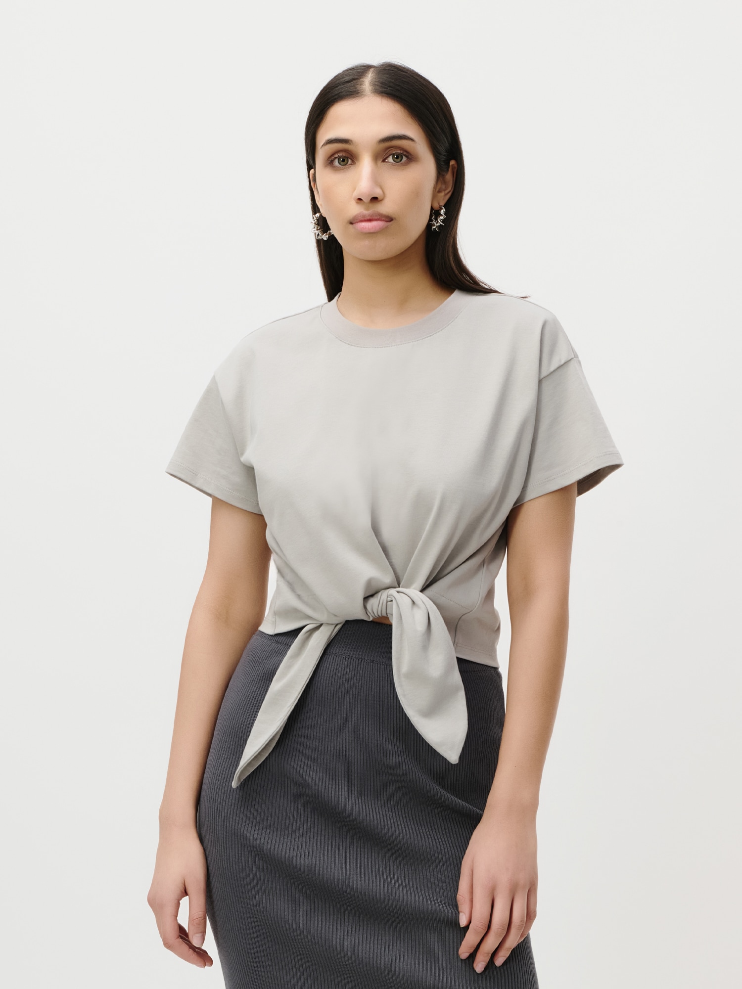 LeGer T-Shirt "Tessy, LeGer by Lena Gercke" mit Knoten-Detail, cropped