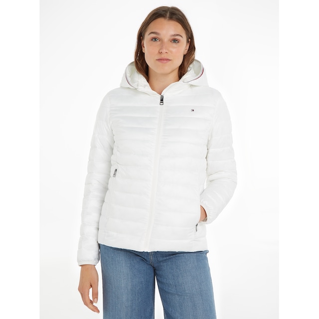 Tommy Hilfiger Steppjacke »LW PADDED GLOBAL STRIPE JACKET«, mit Kapuze, mit  Brand-Elastiktape an der Kapuze online bestellen | BAUR