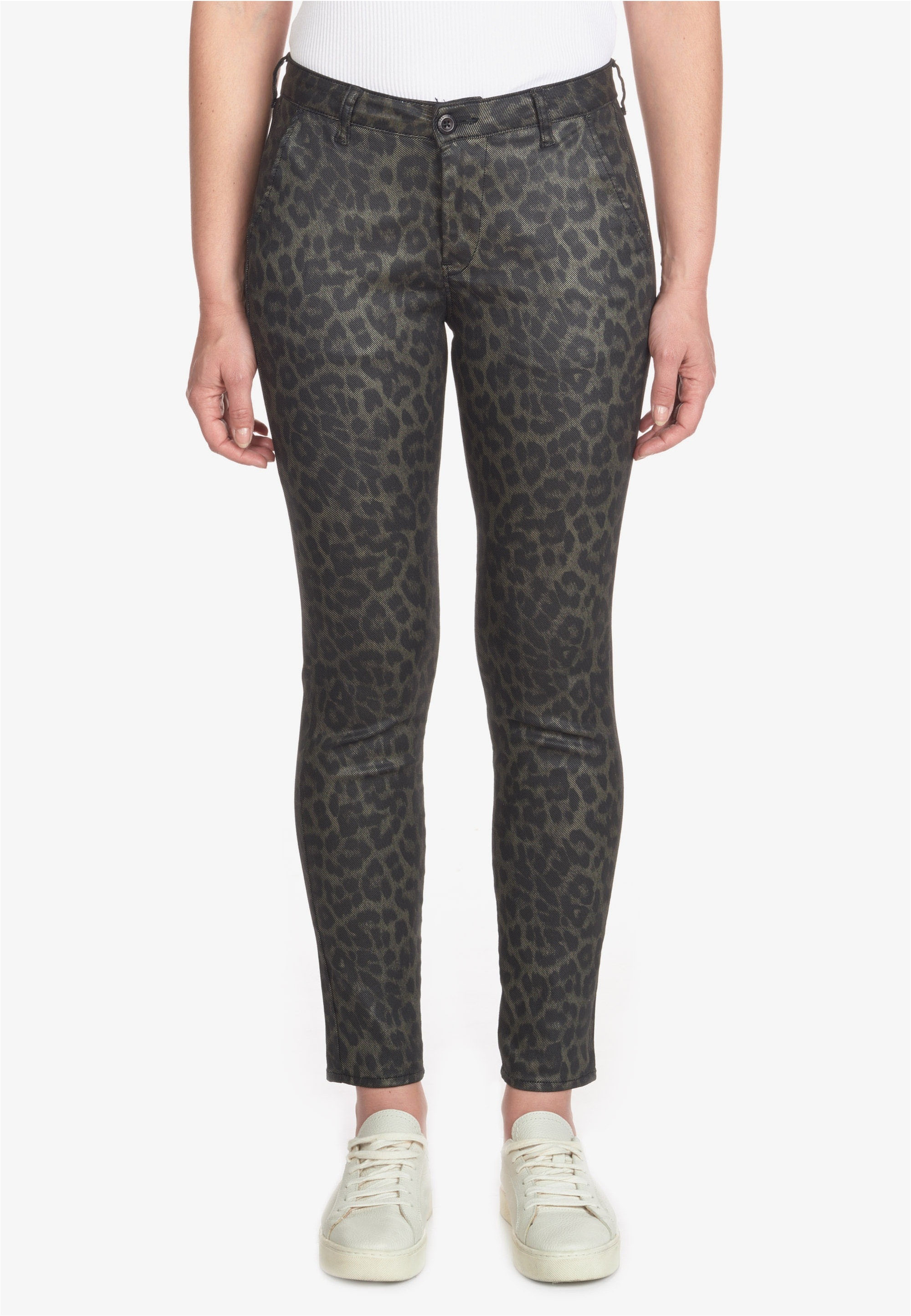 Le Temps Des Cerises Slim-fit-Jeans »FLEXY«, im stylischen Animal-Design