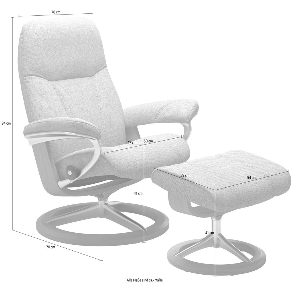 Stressless® Relaxsessel »Consul«, (Set, Relaxsessel mit Hocker)