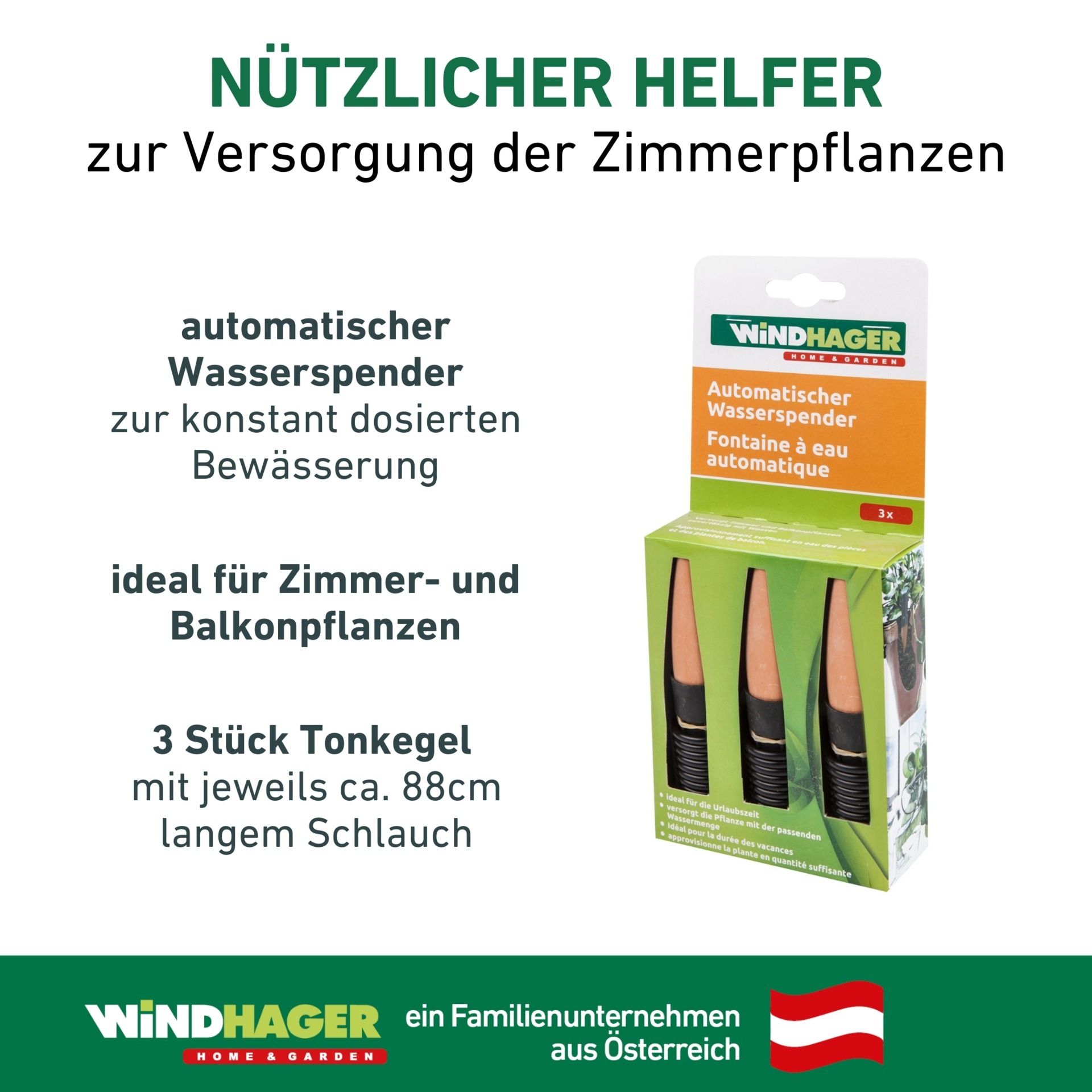 Windhager Tropfer »Wasserspender« (Set, 3 Stk. tlg.)  zur konstant dosierten Bewässerung von Zimmerpflanzen