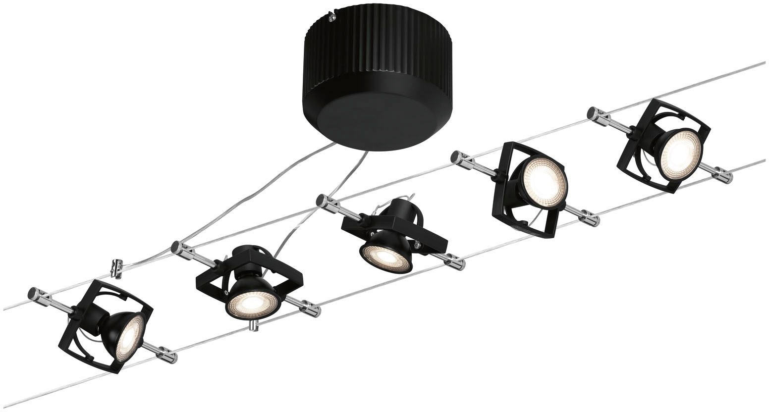 PAULMANN LED Deckenleuchte "Mac II", 5, 5 Stk., schwarz, Wohnzimmer, Leuchten, GU 5,3