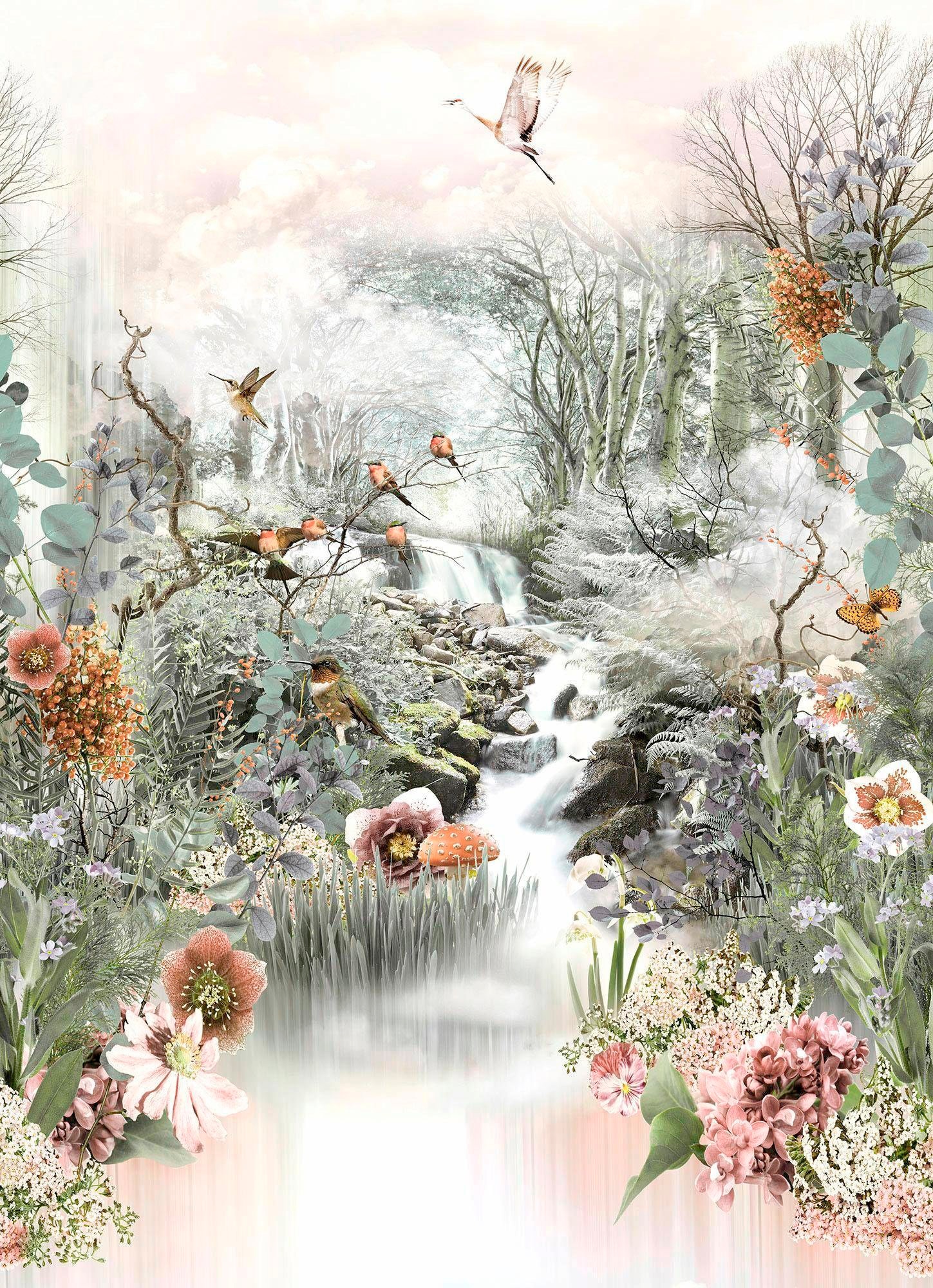 Komar Fototapete "Fable - Größe 184 x 254 cm" bedruckt glatt Wohnzimmer, Schlafzimmer