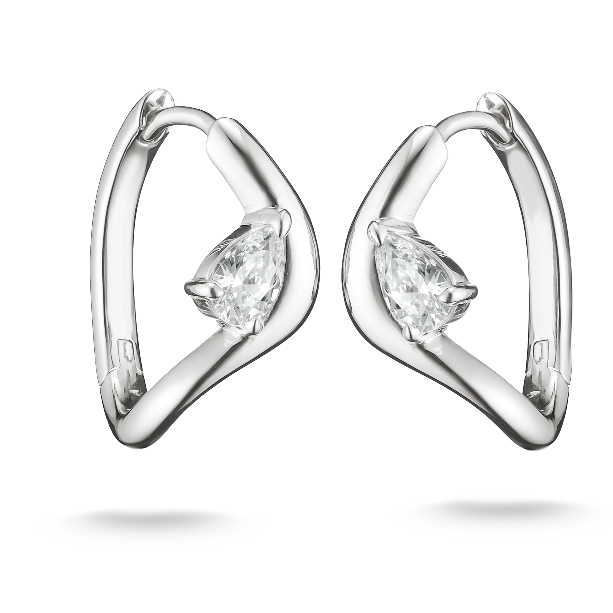 THOMAS SABO Paar Creolen »Fluid Elegance Creolen mit Zirkoniastein« mit Zirkonia (synth.)
