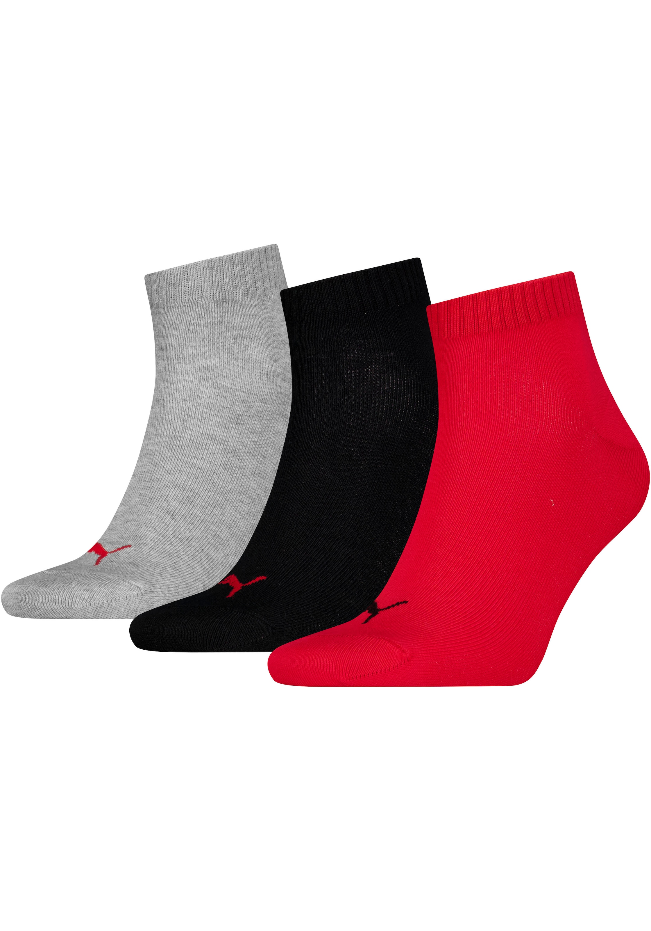 PUMA Kurzsocken "PUMA UNISEX QUARTER PLAIN 3P" 3 Paar, 3 Paar tlg. Atmungsa günstig online kaufen