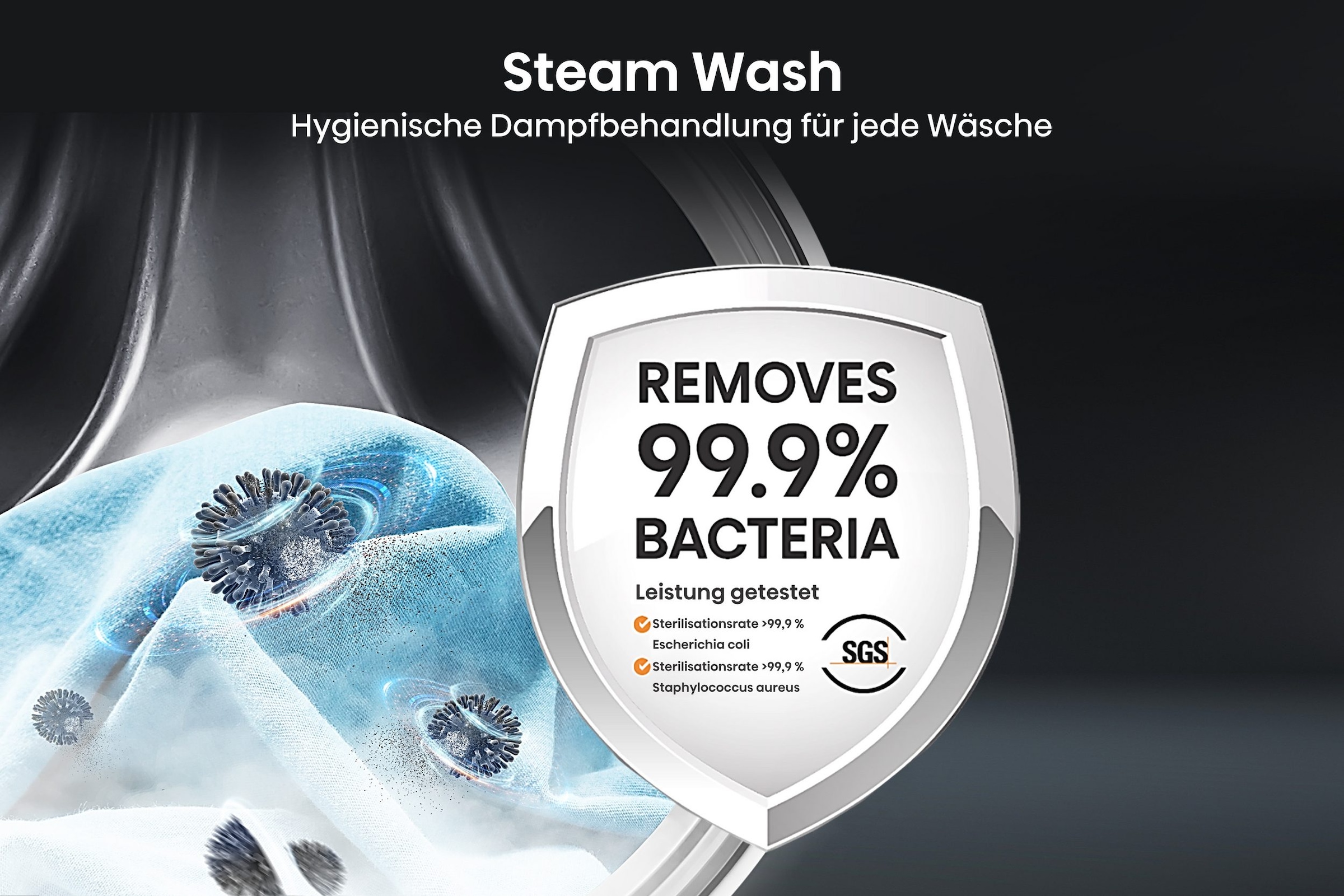 Hisense »WF5S1045BW« 10,5 kg 1400 U/min AutoDosing