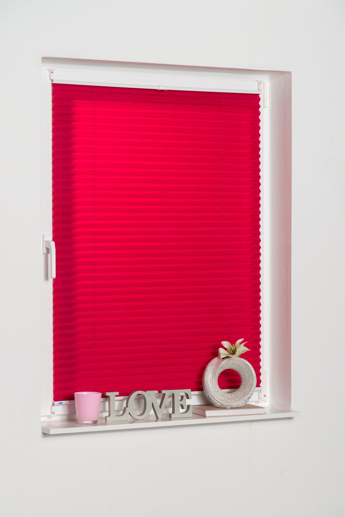 K-HOME Plissee "Klemmfix Pisa" Lichtschutz ohne Bohren verspannt Crushed-Op günstig online kaufen