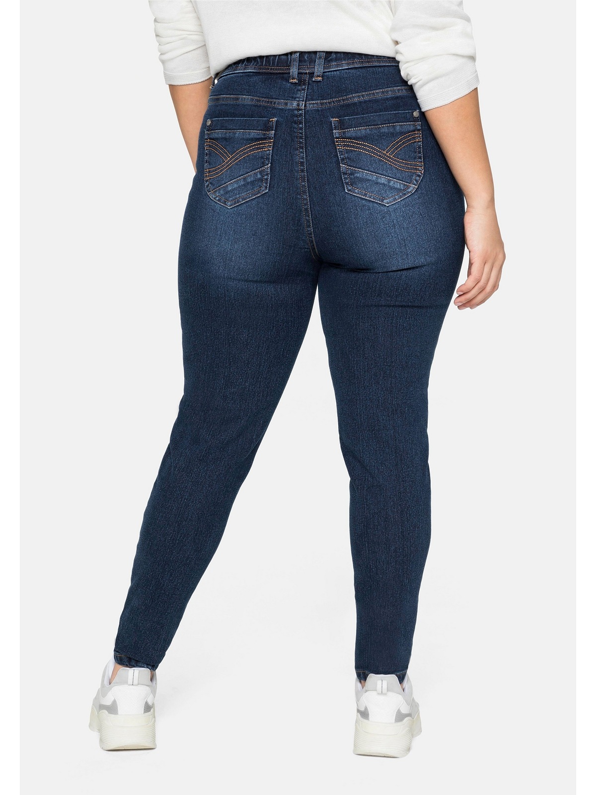 Sheego Stretch-Jeans »Große Größen«, mit Gummibund und Gürtelschlaufen  bestellen | BAUR